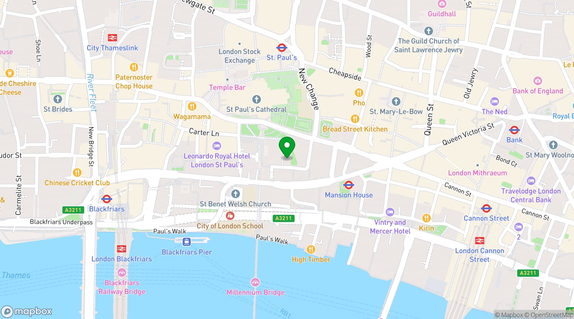 Map showing EADN St Paul's