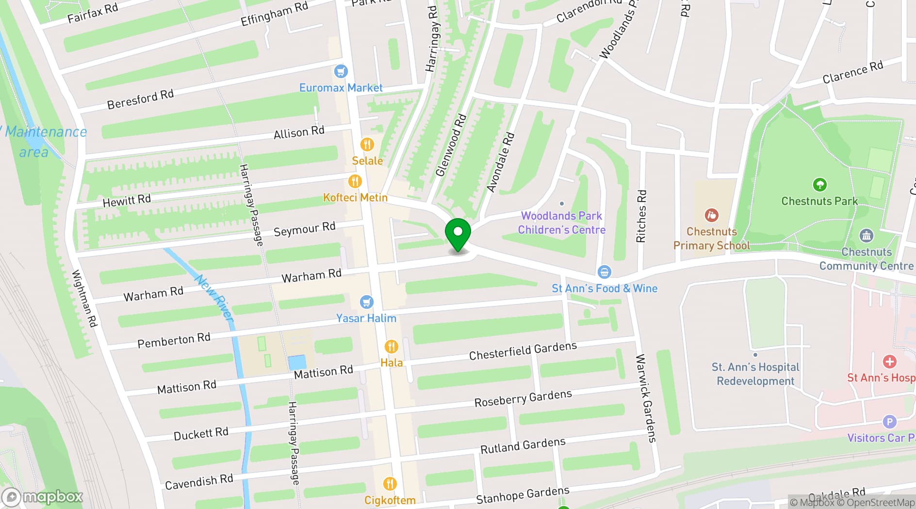 Map showing 33's The Old Grocery Store