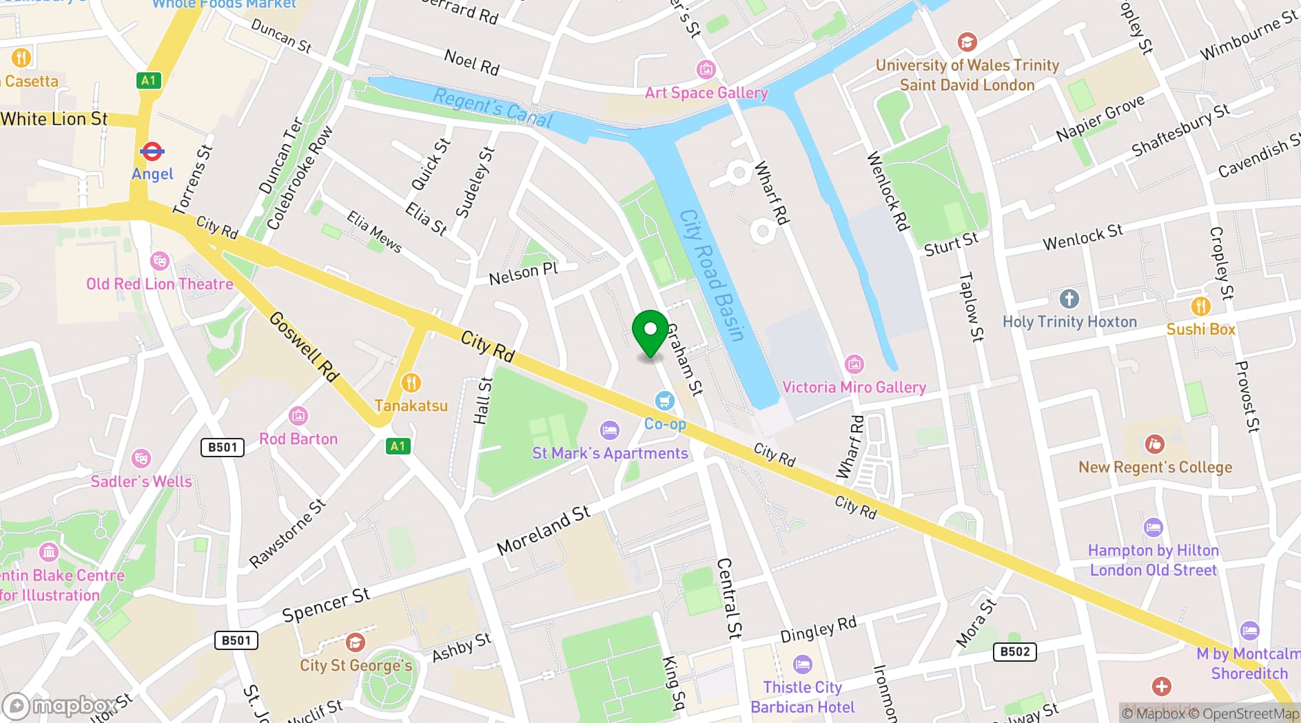 Map showing Paper Mill Studios