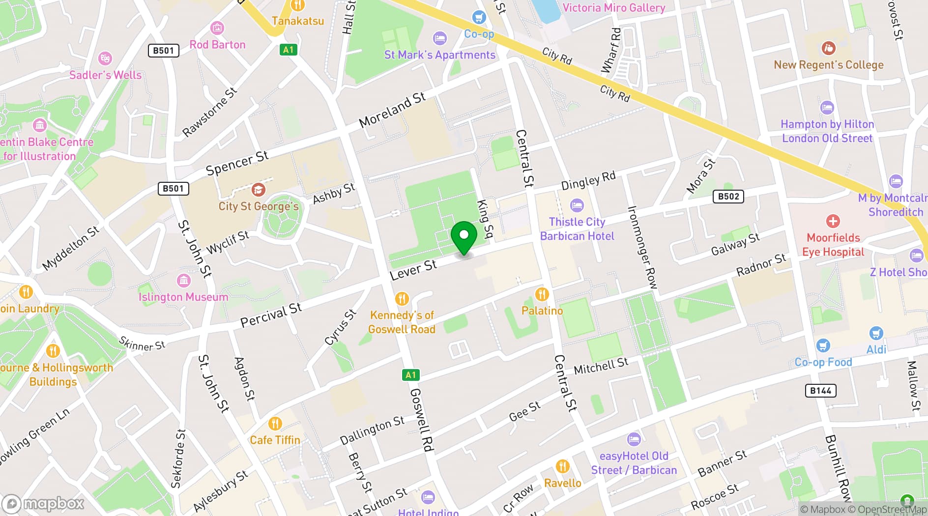 Map showing The Clerkenwell Centre