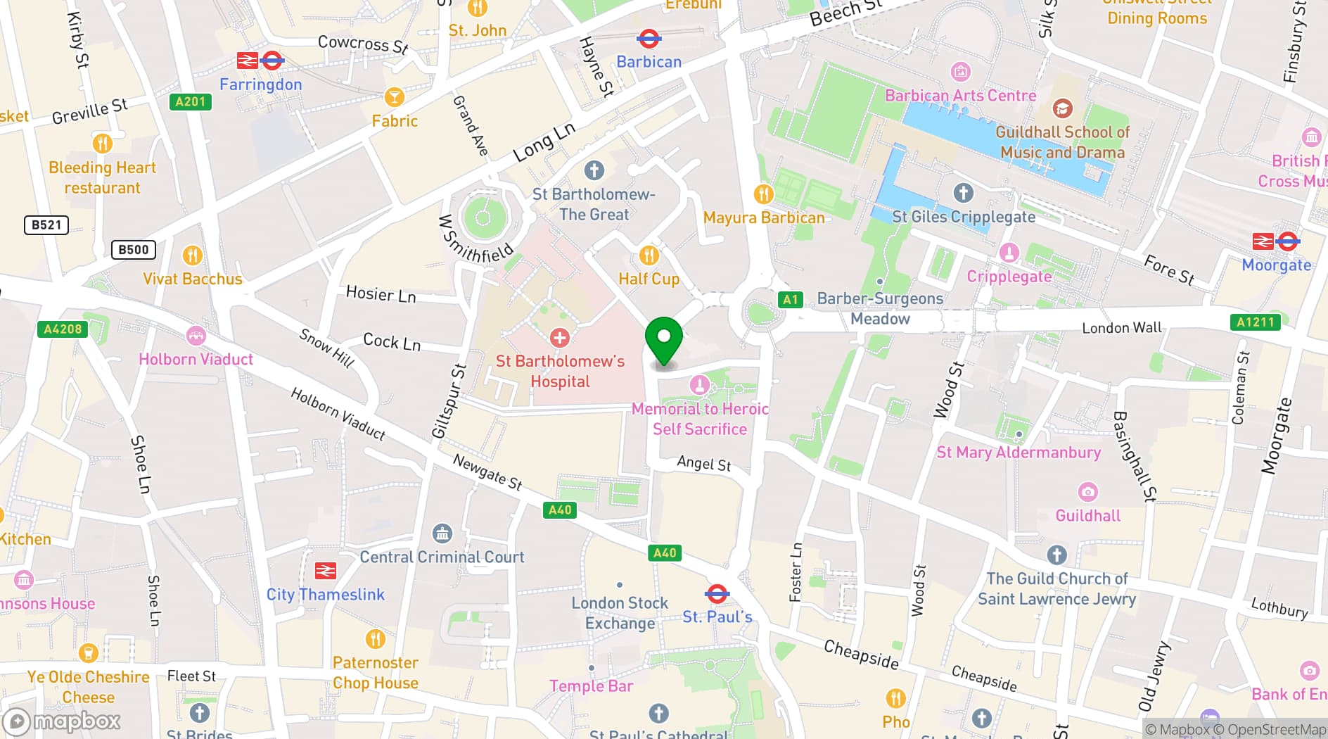 Map showing The Lamb and Trotter