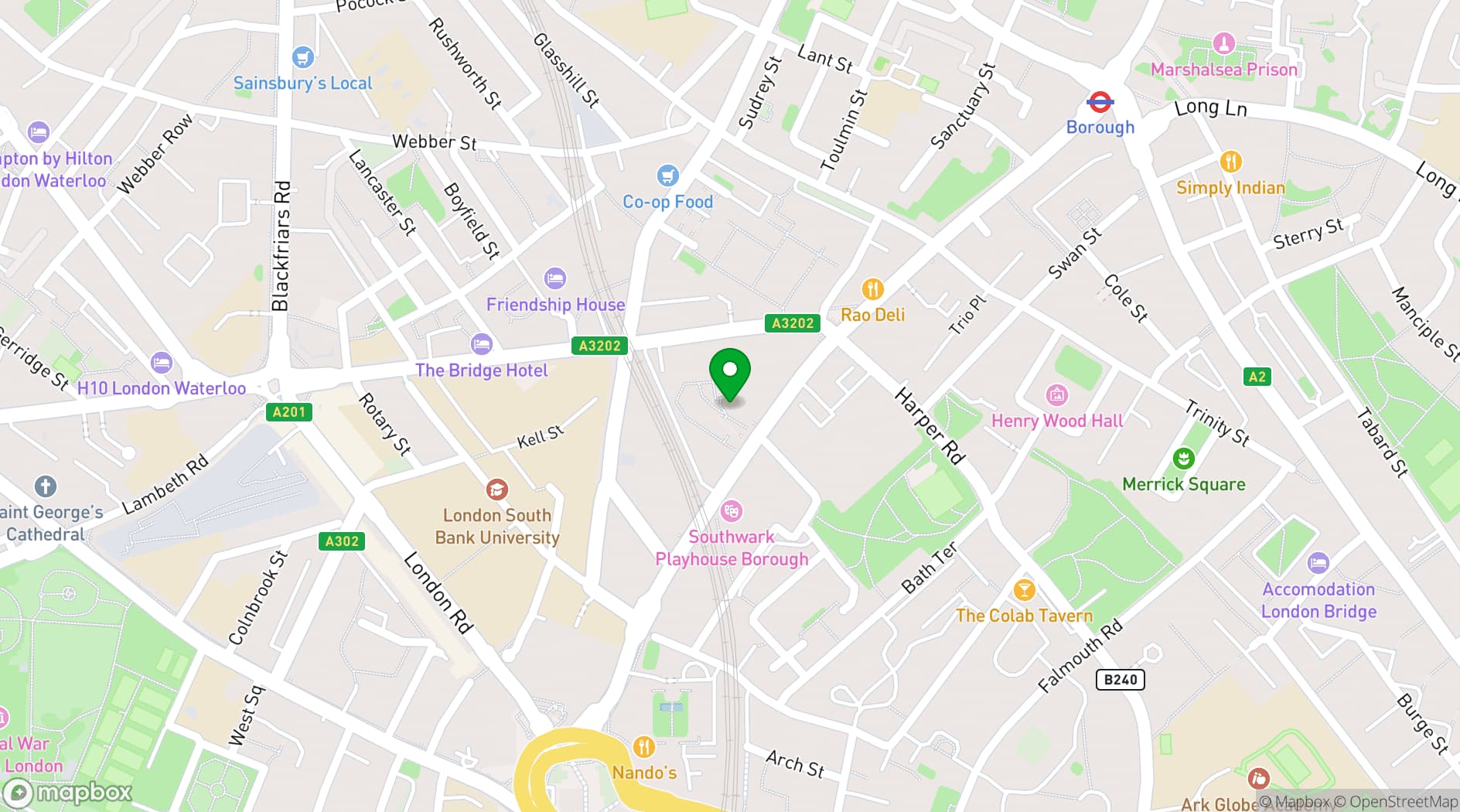Map showing Crazy Boules