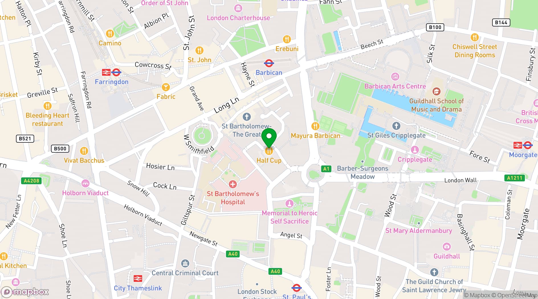 Map showing 87 Barts Close
