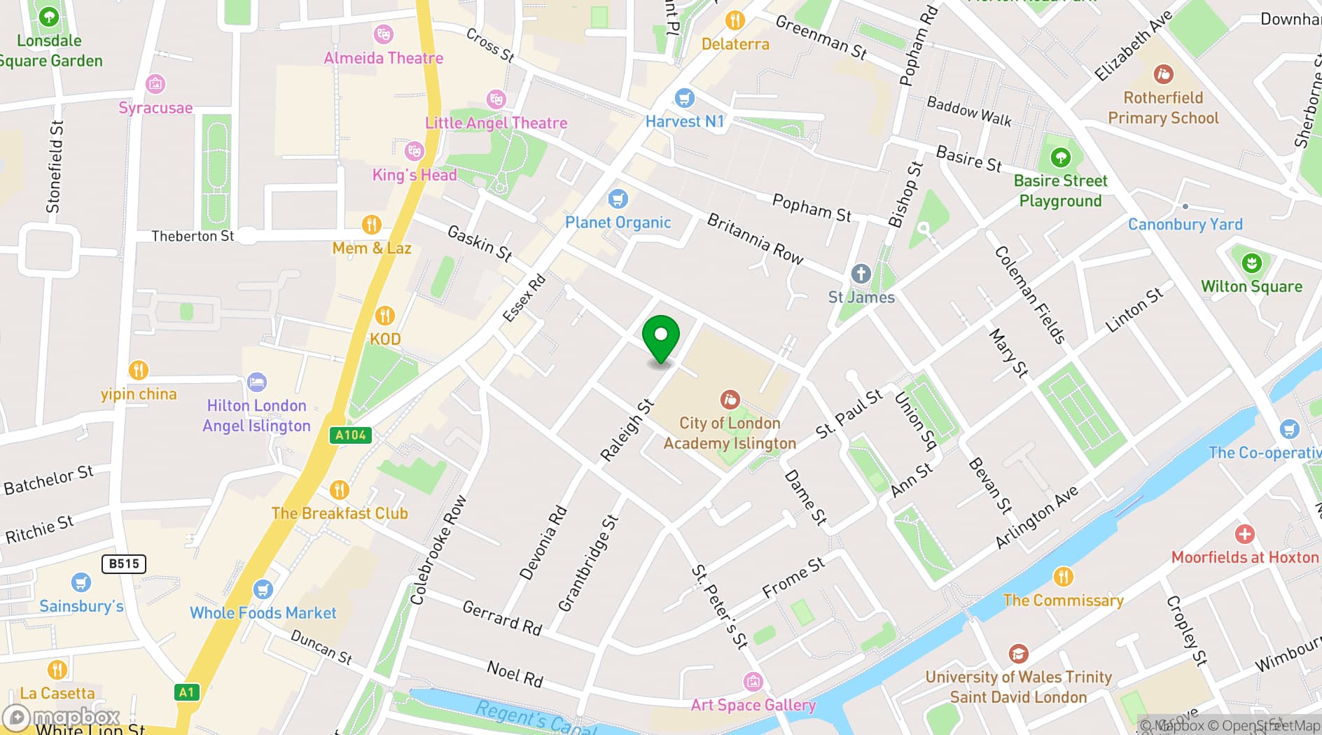 Map showing The Bill Murray