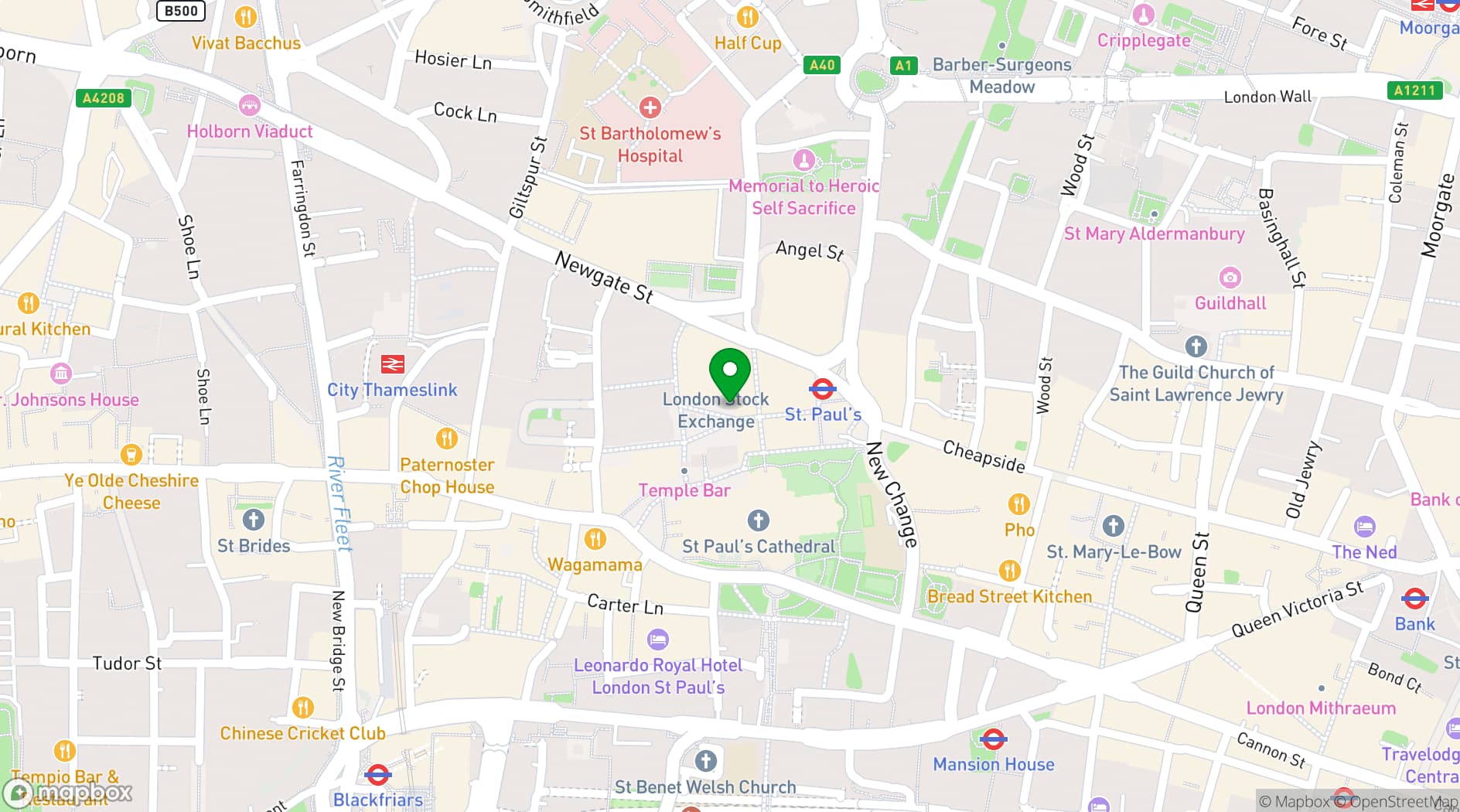 Map showing LSEG Studios