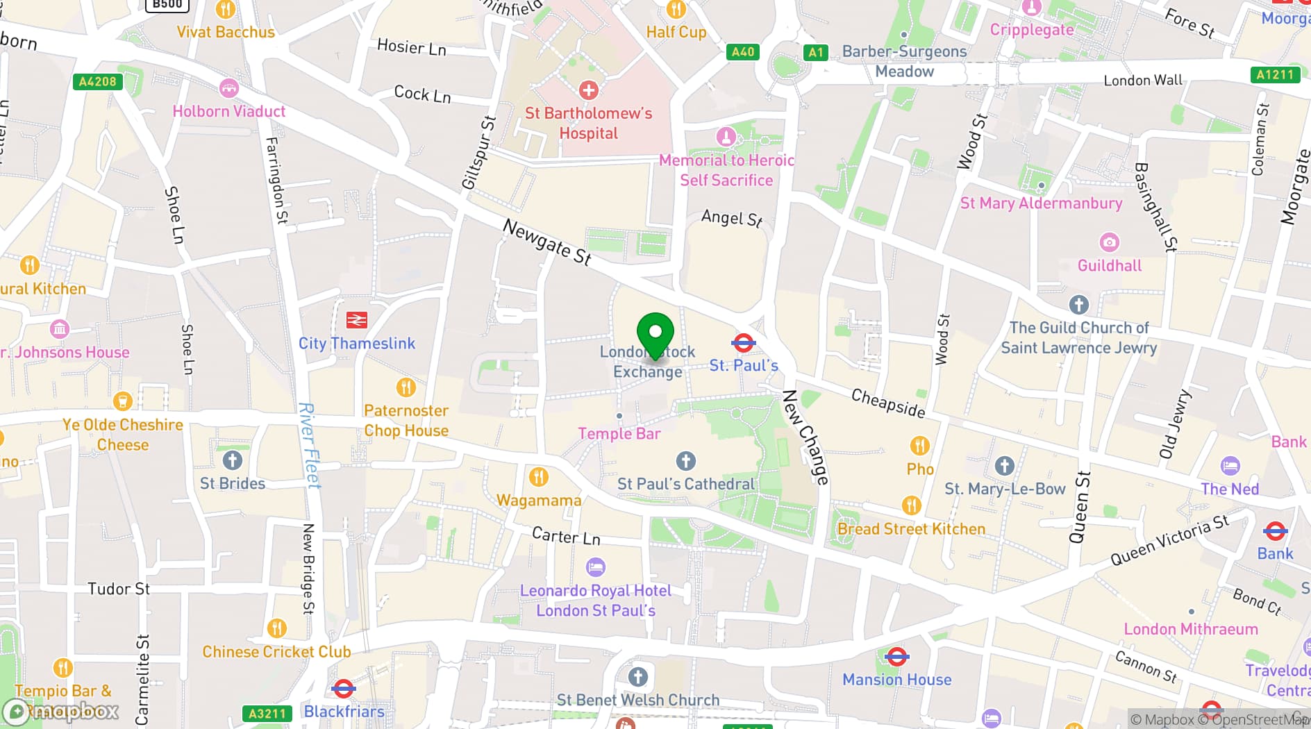 Map showing The Happenstance