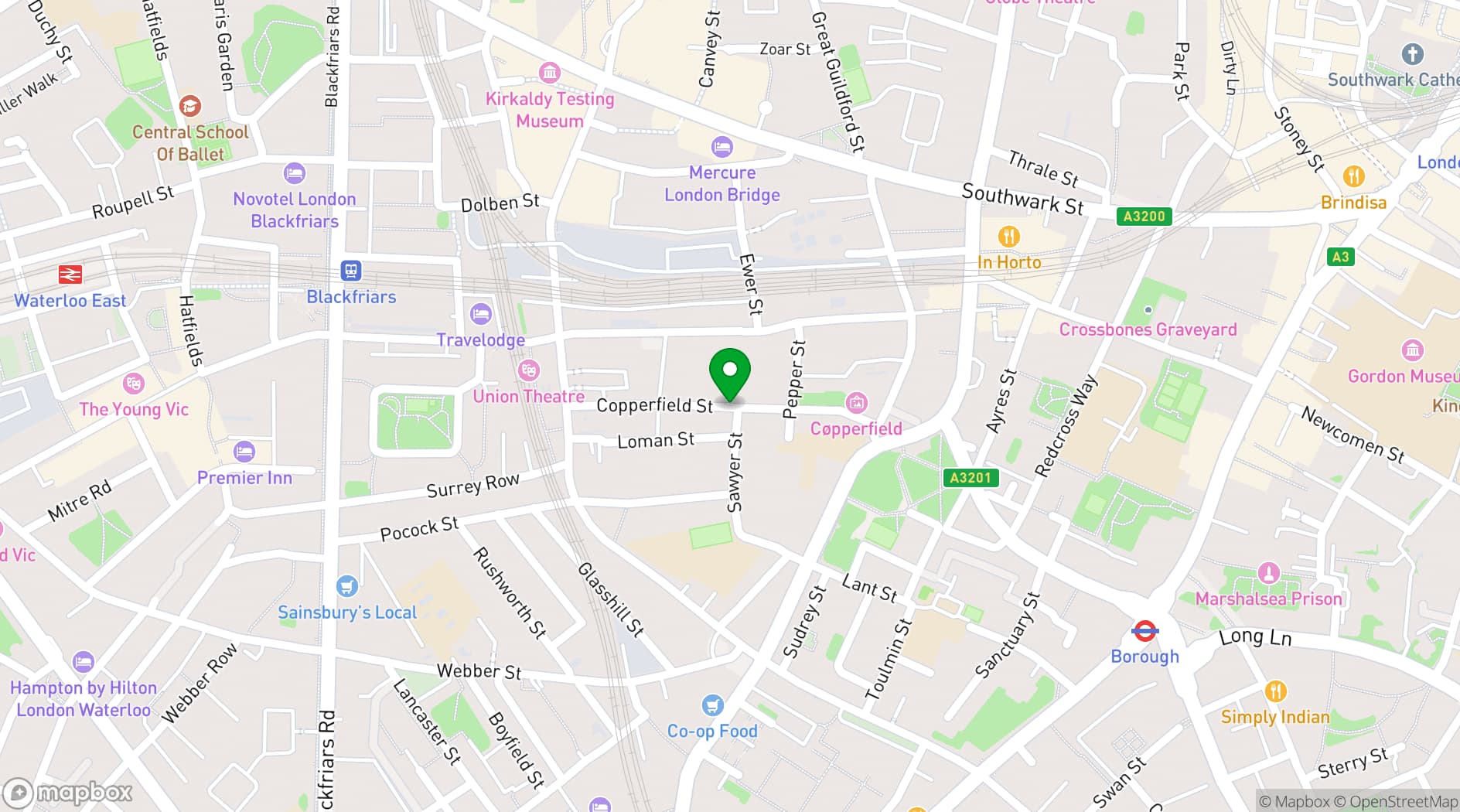 Map showing The London Academy of Dance