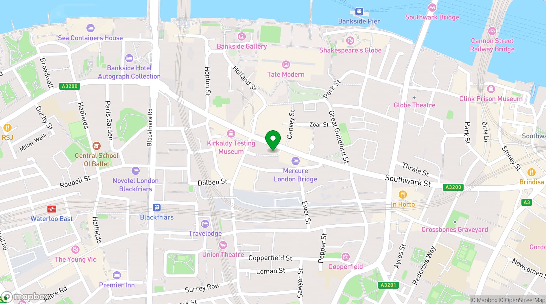 Map showing The Table Cafe