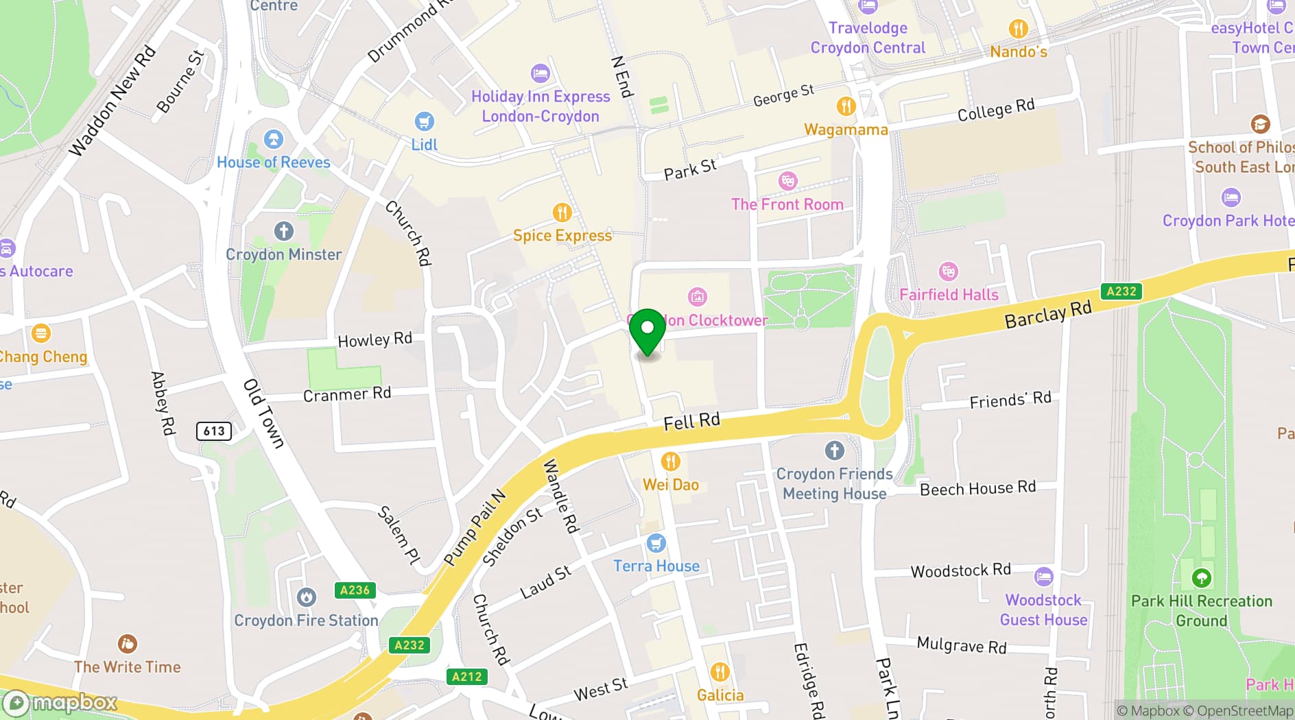 Map showing Citibase Local Croydon