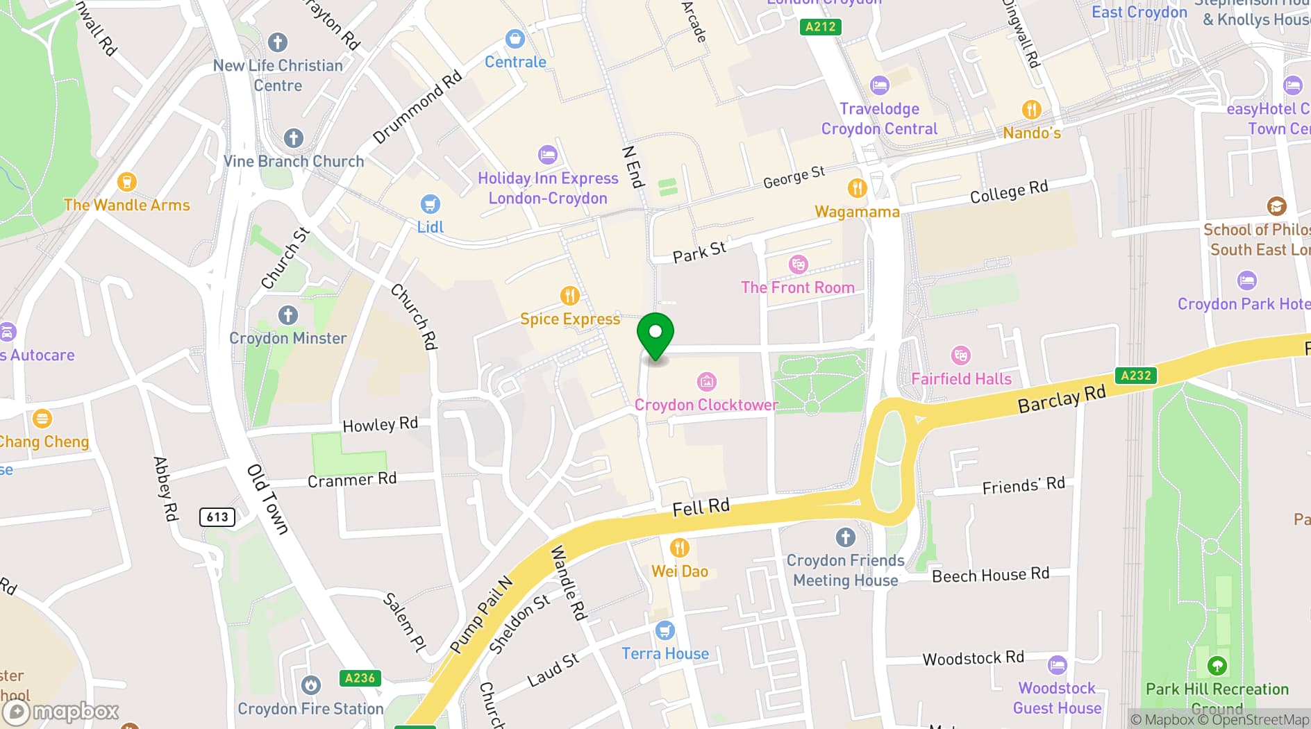 Map showing The Spread Eagle