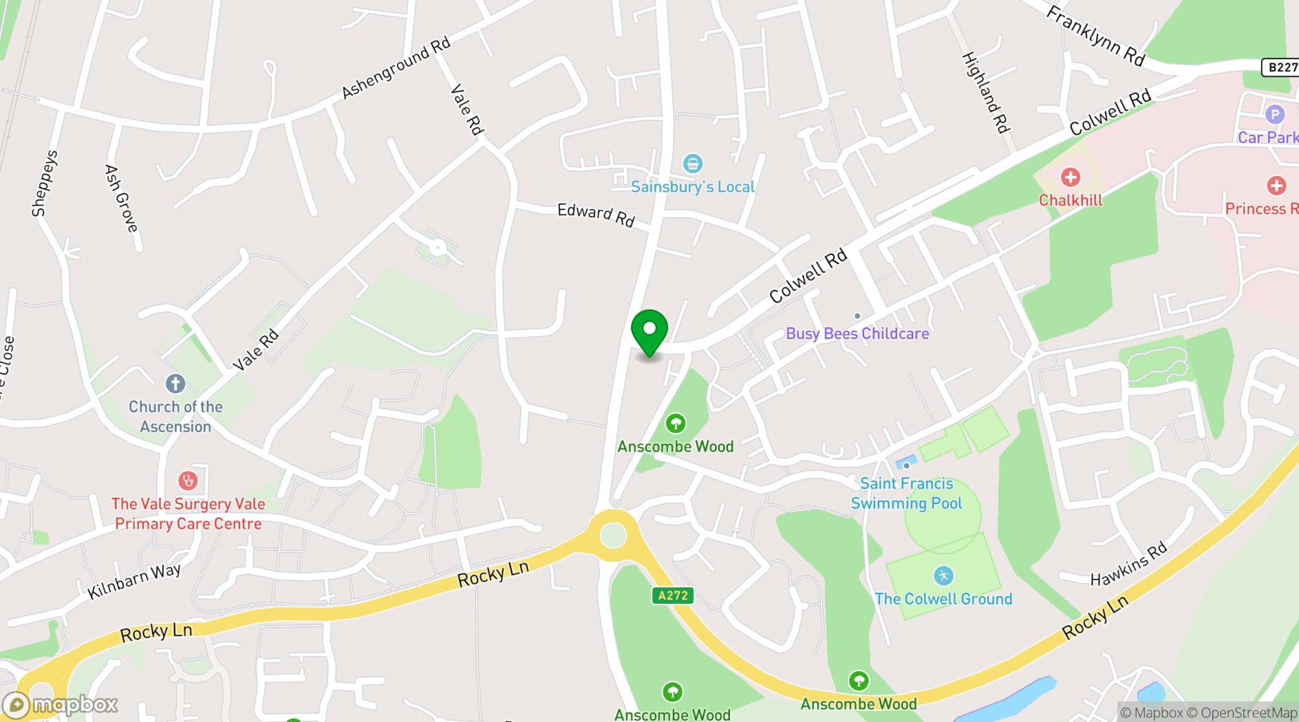 Map showing Lovely Leaves Community Hub