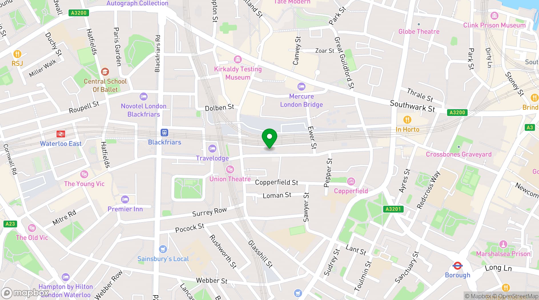 Map showing The Print Rooms