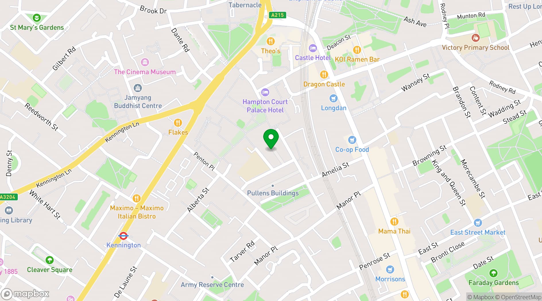 Map showing Beyond Pilates London