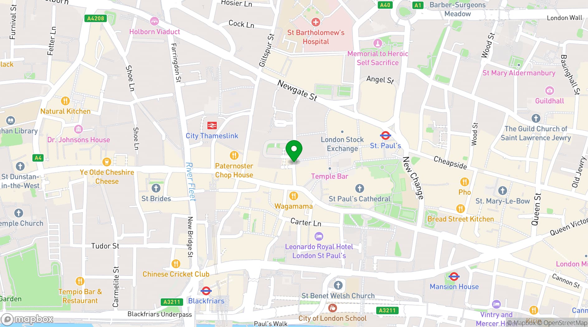 Map showing Court Room