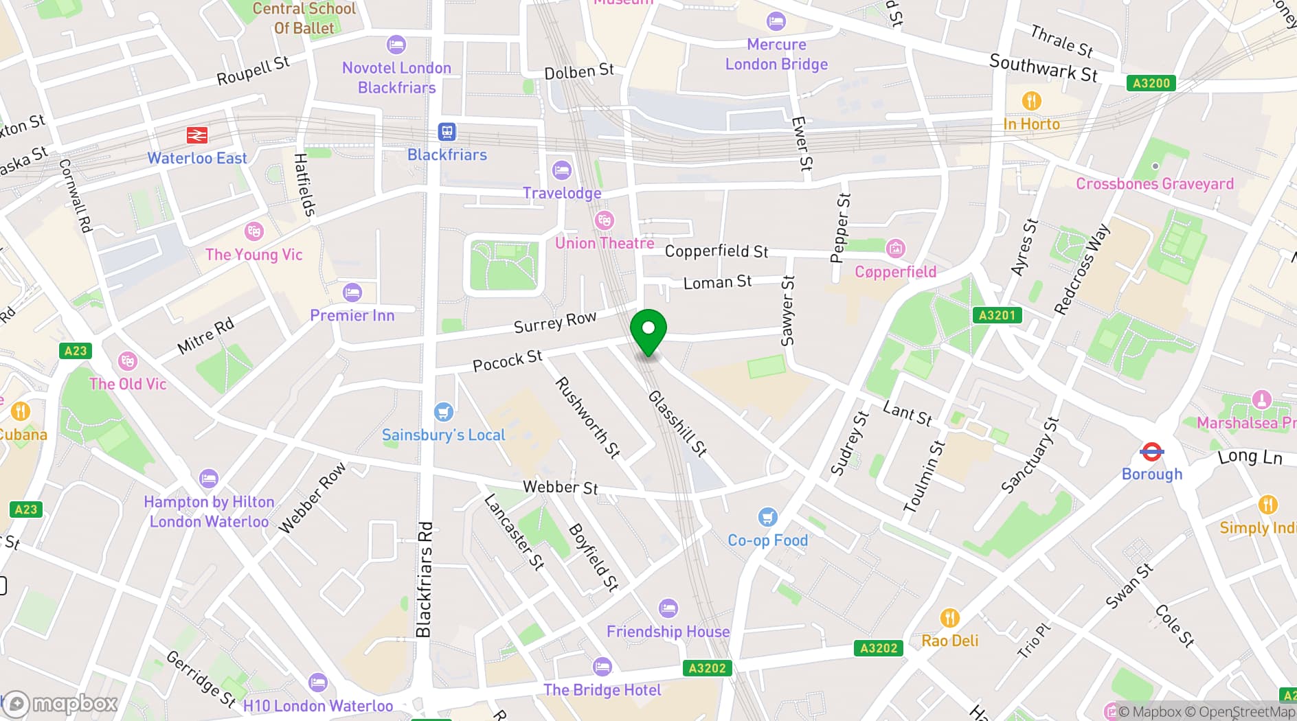 Map showing Office space for the meetings