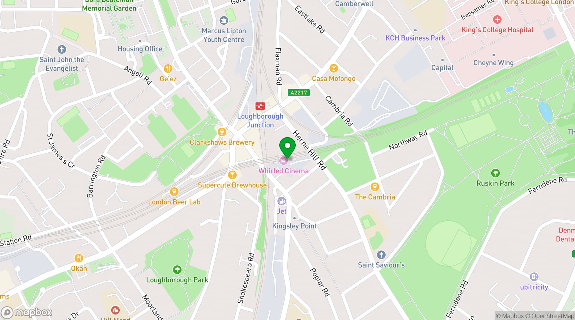 Map showing JTT Muay Thai Gym