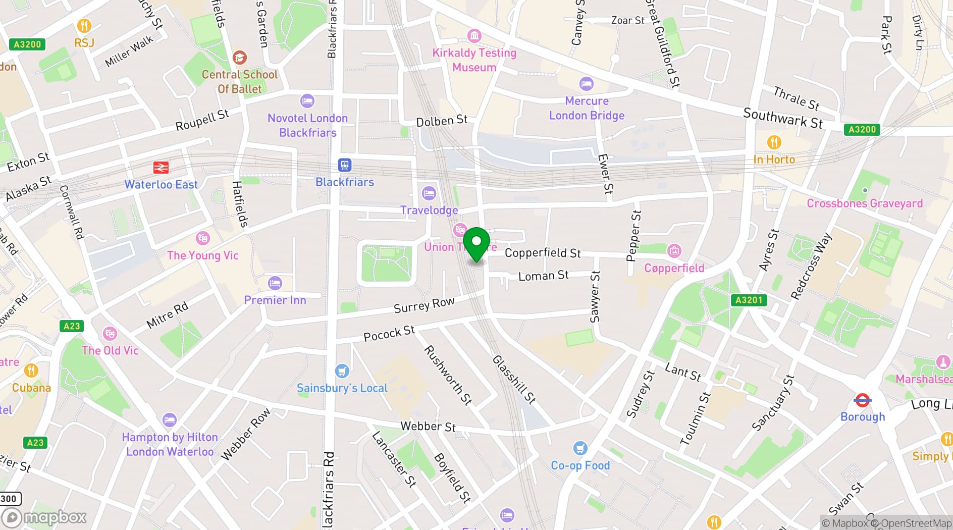 Map showing Arch 29 @ The Africa Centre