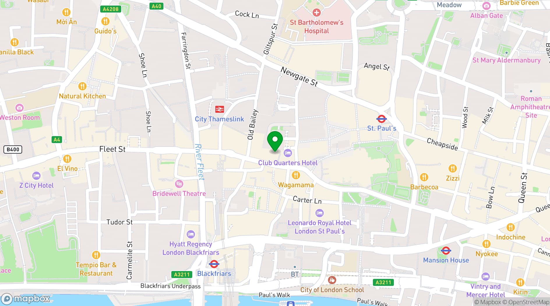Map showing 3rd Floor Meeting Rooms at Stationers' Hall