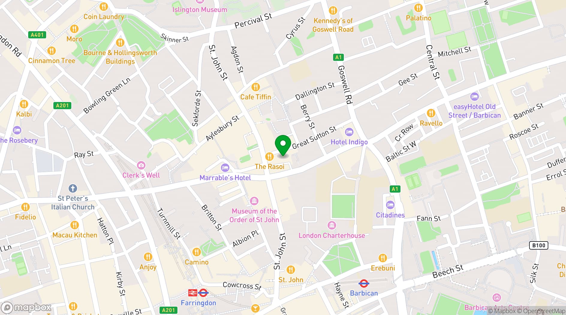 Map showing 1900s Brewery Cooperage Loft