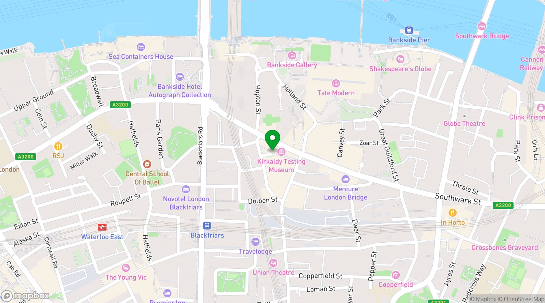 Map showing The Testing Works