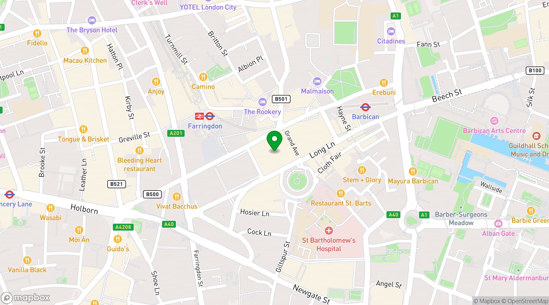 Map showing London Museum