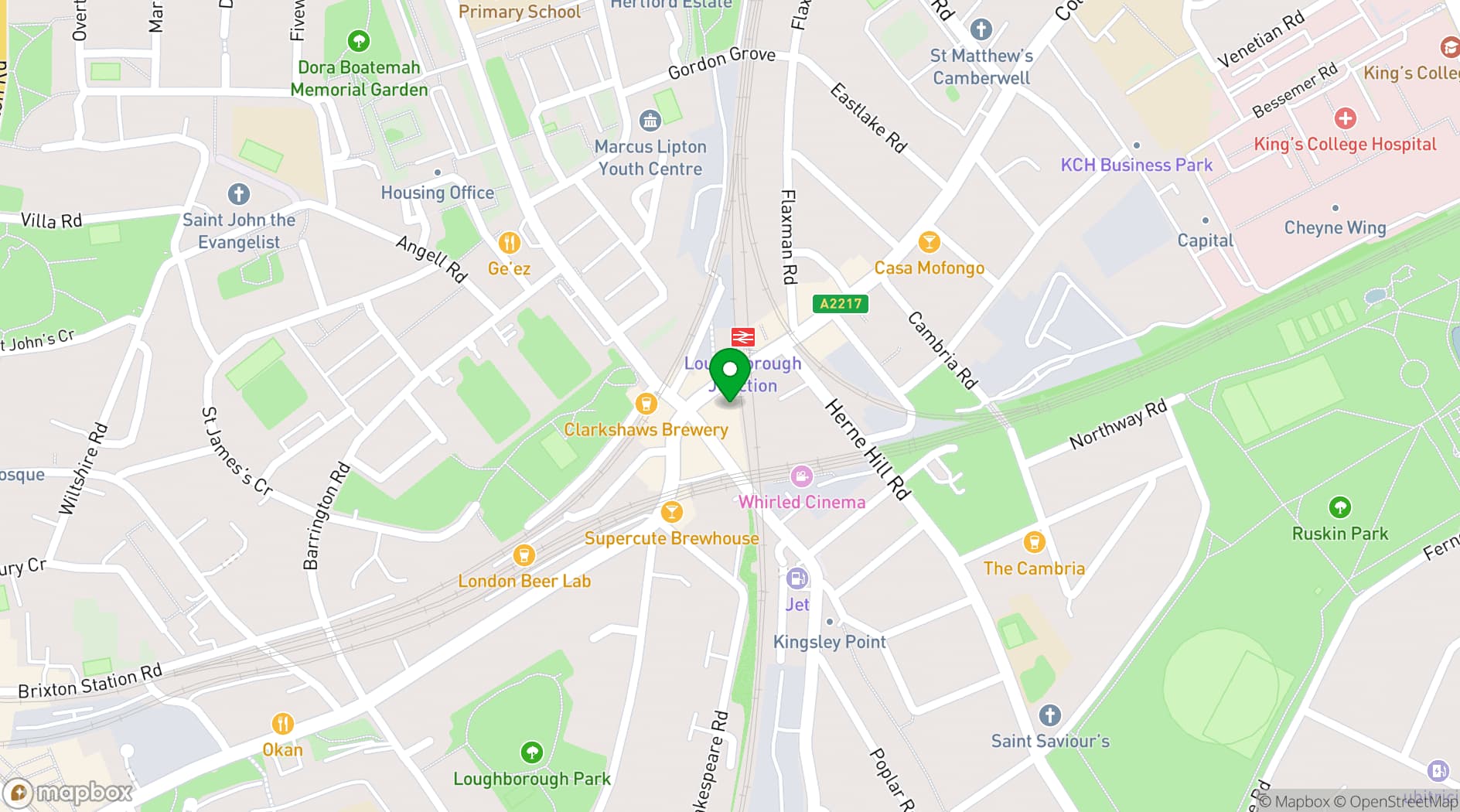 Map showing Sunshine International Arts