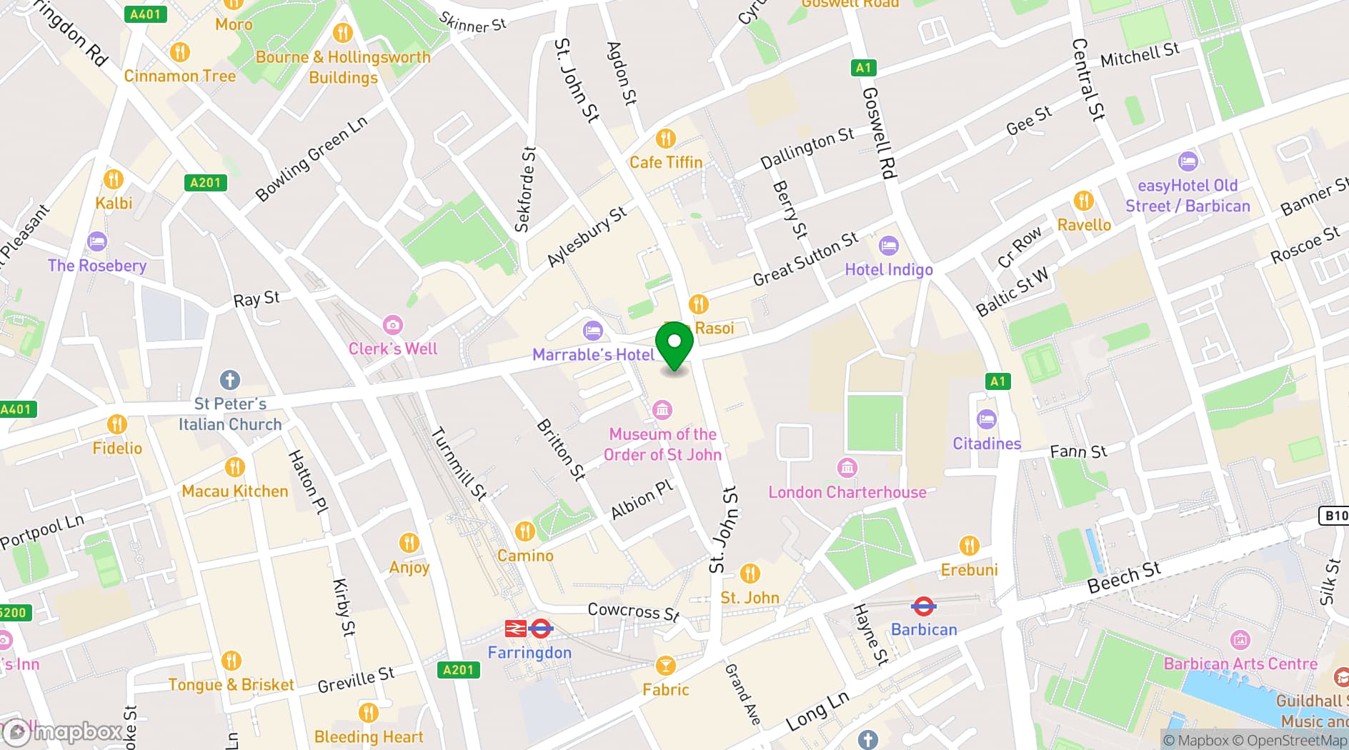 Map showing Drip London Restaurant and Lounge