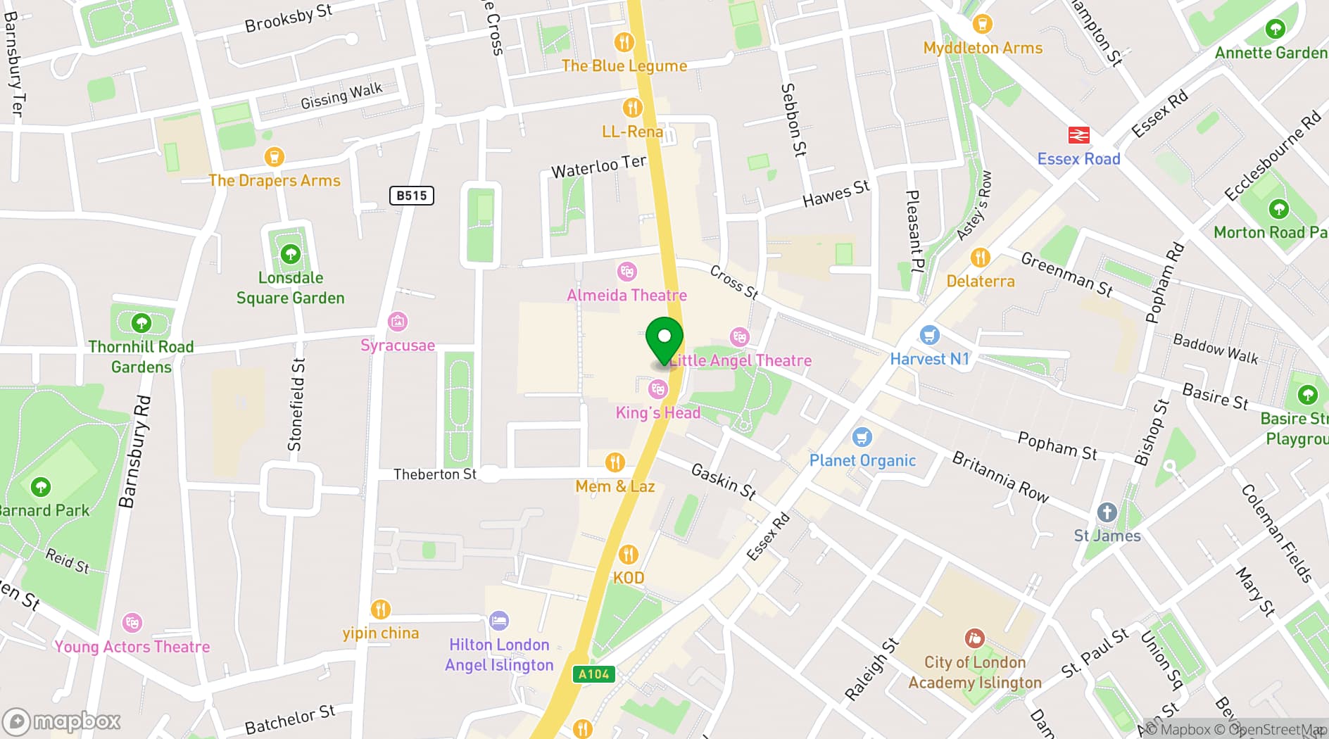 Map showing New Meta Gaming Arena
