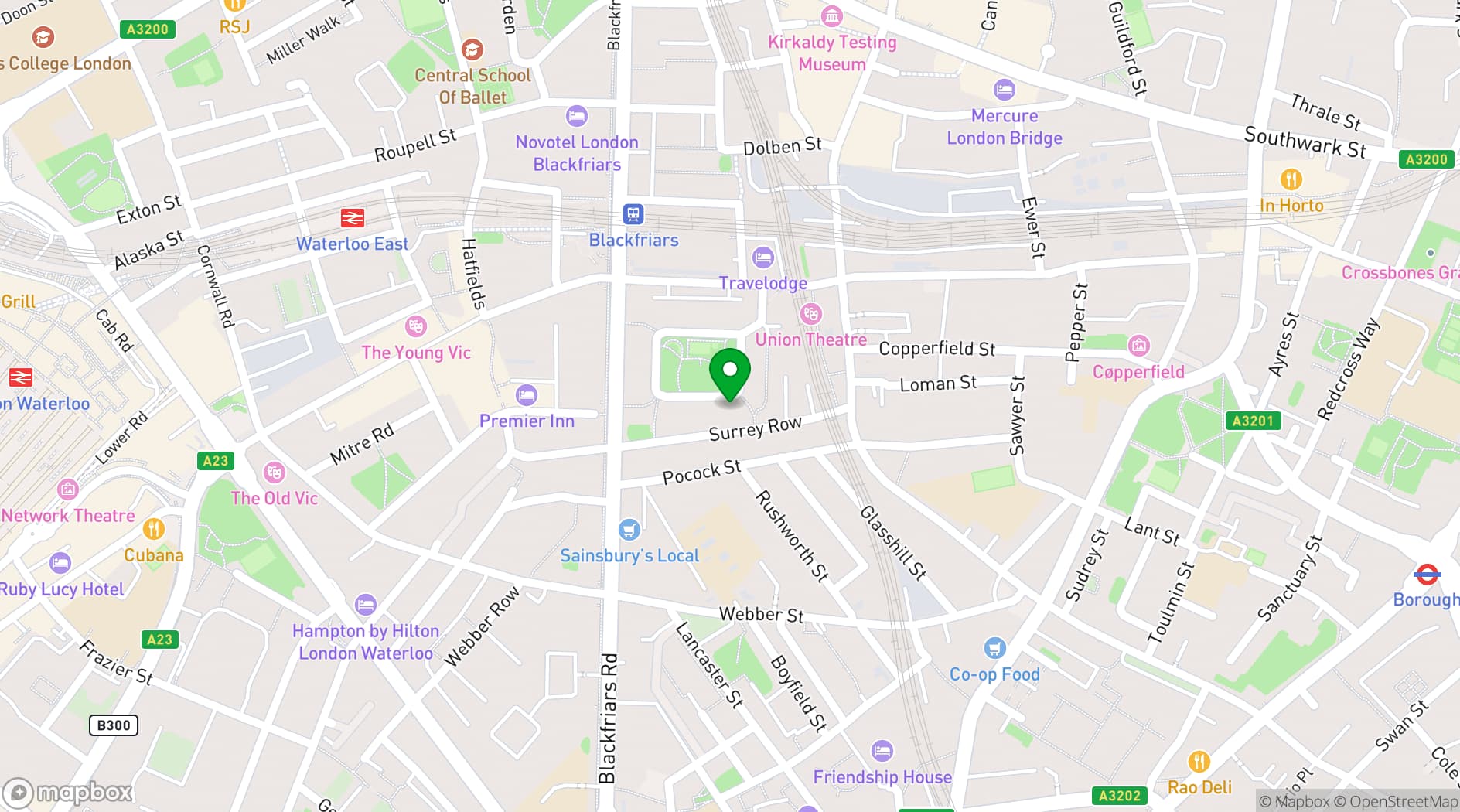 Map showing Guild of Psychotherapists