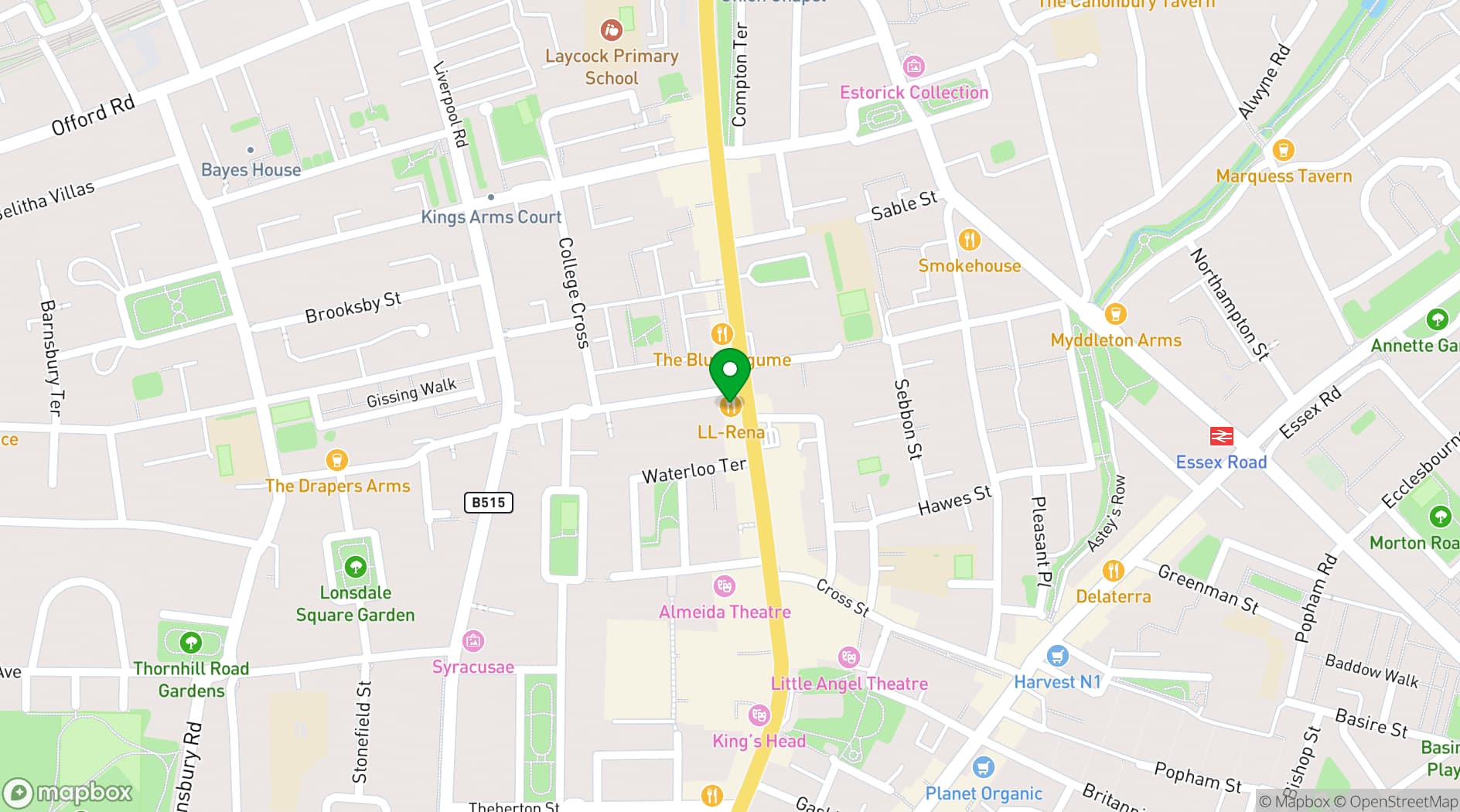 Map showing Llerena