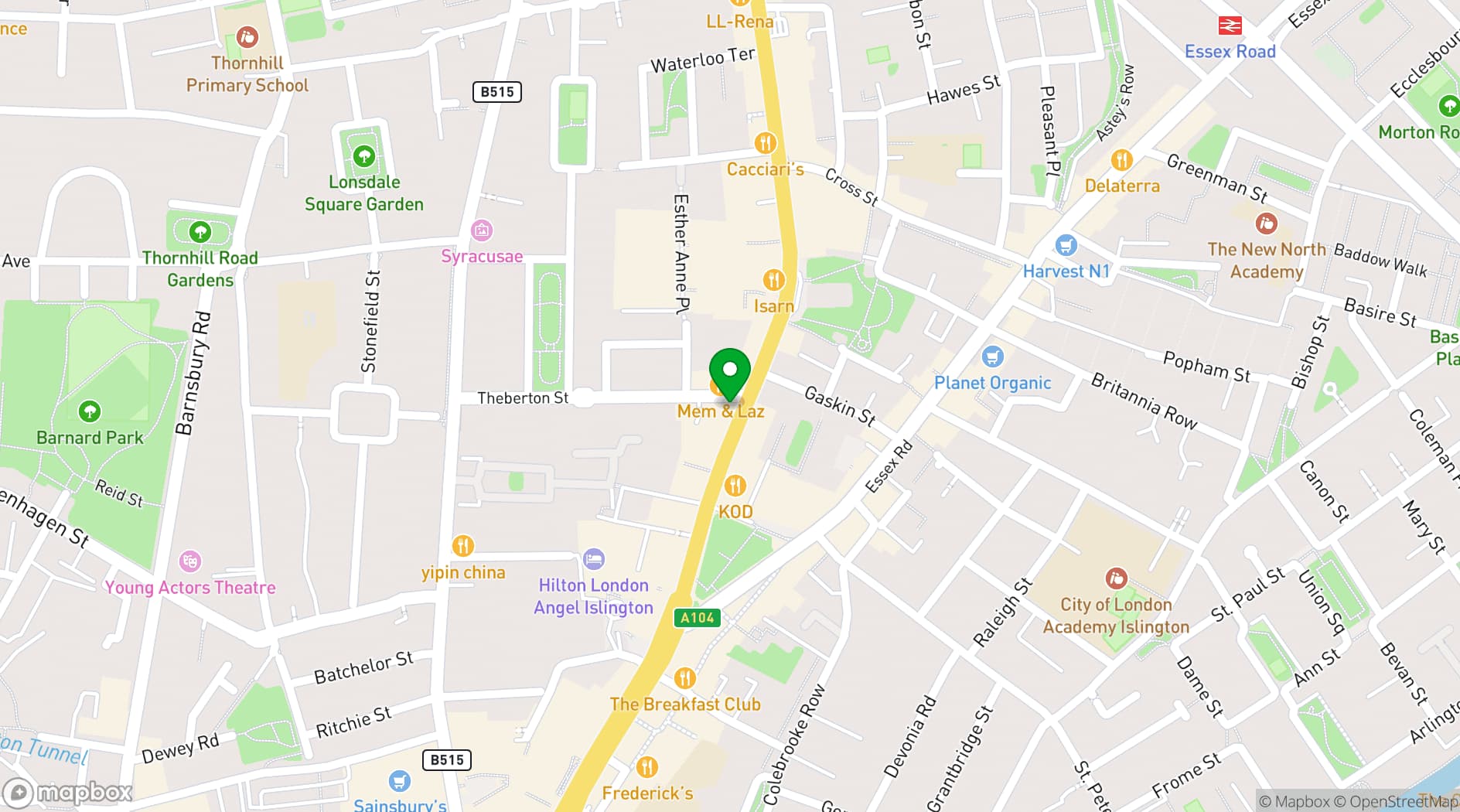 Map showing The Bull
