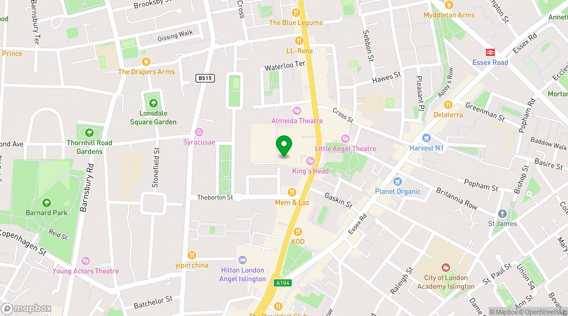 Map showing OmNom