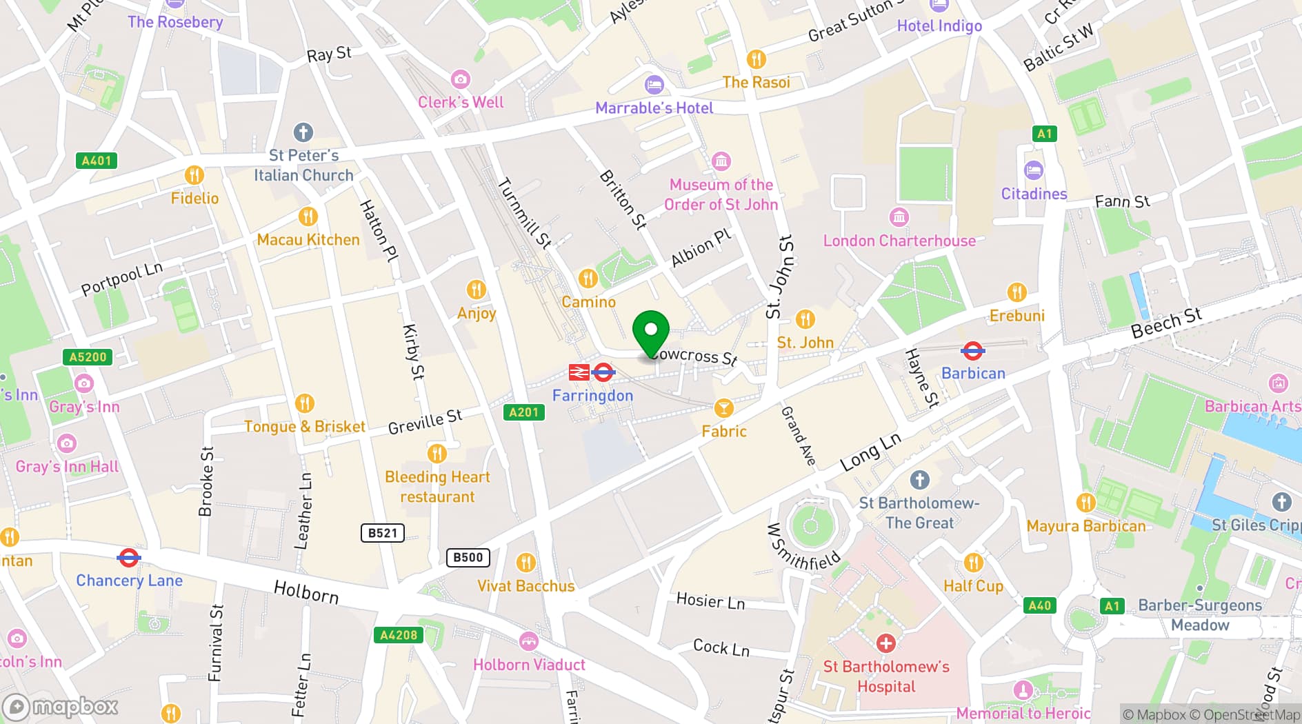 Map showing The Fence