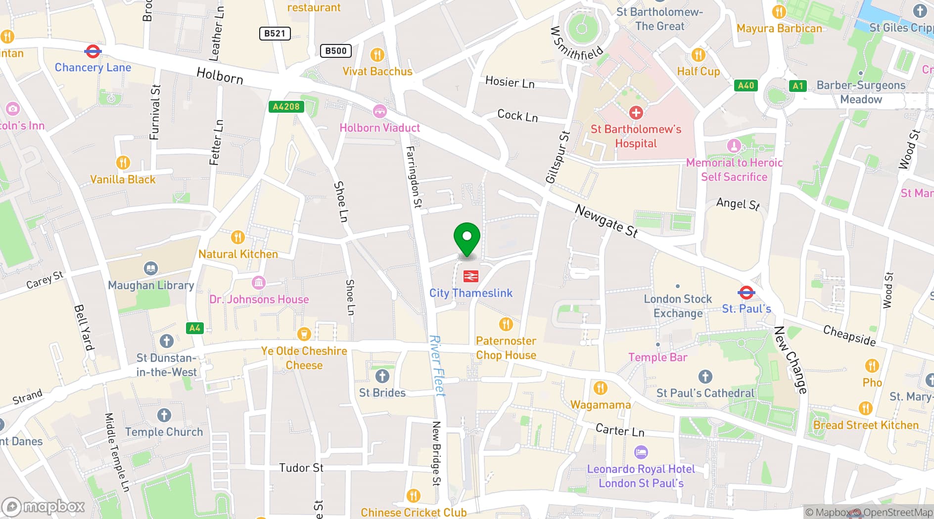 Map showing Little Fable