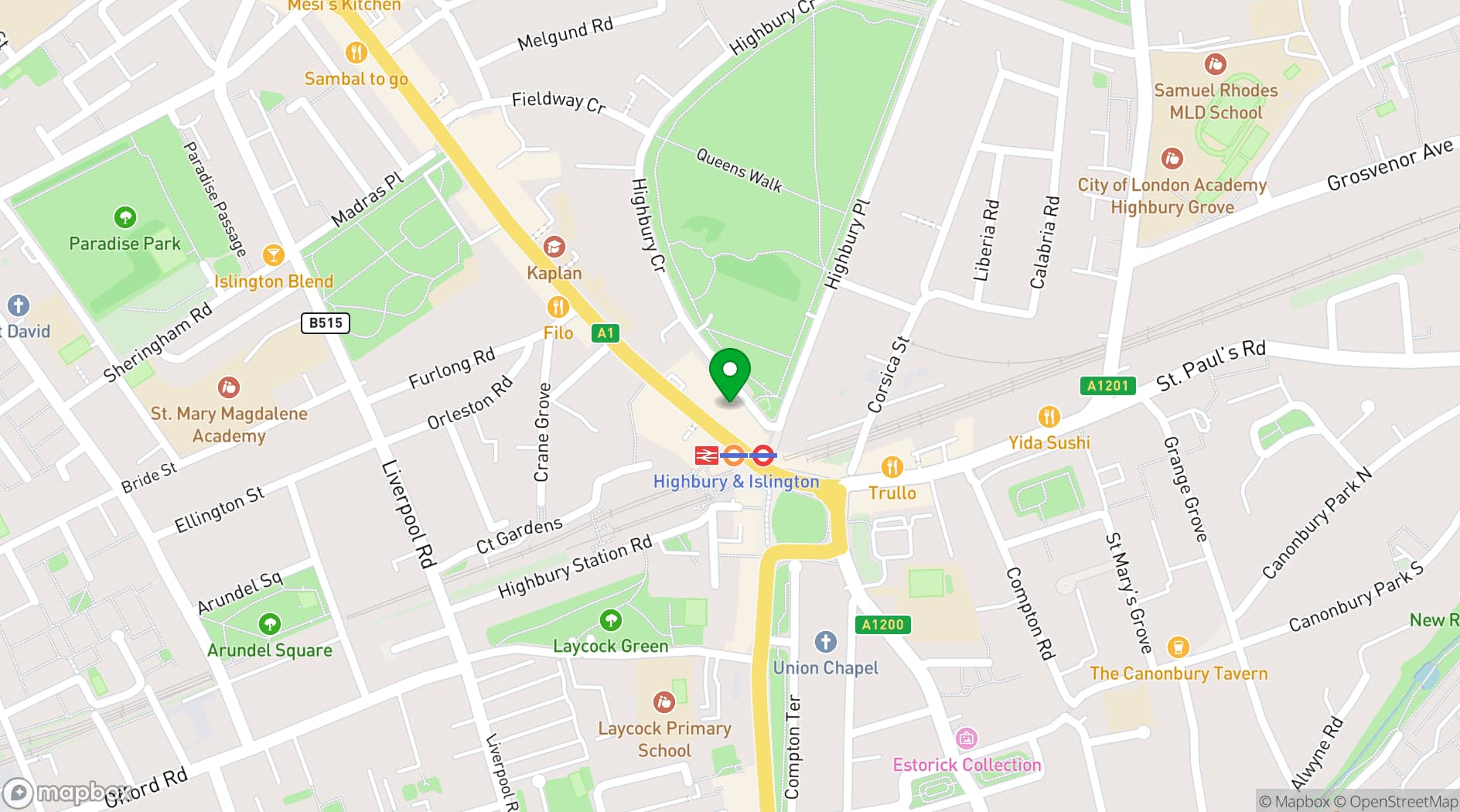 Map showing The Grace