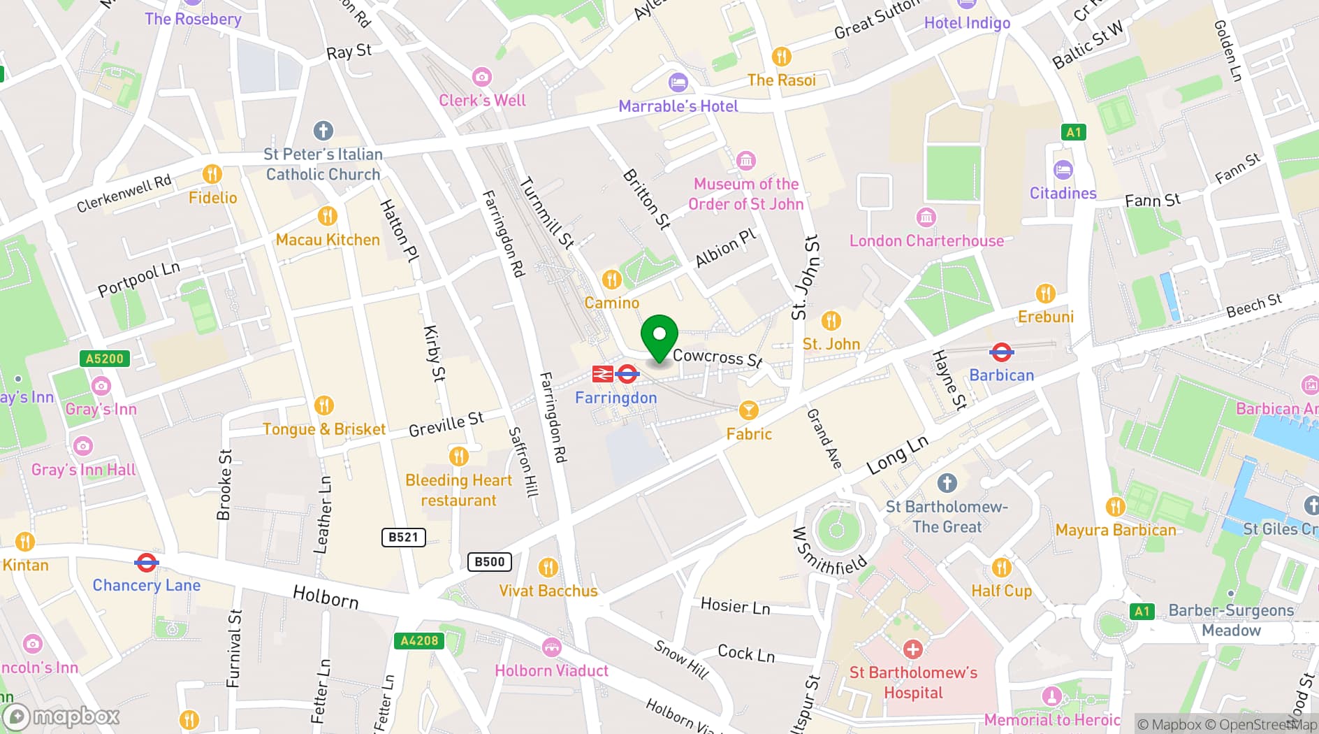 Map showing Bouchon Racine