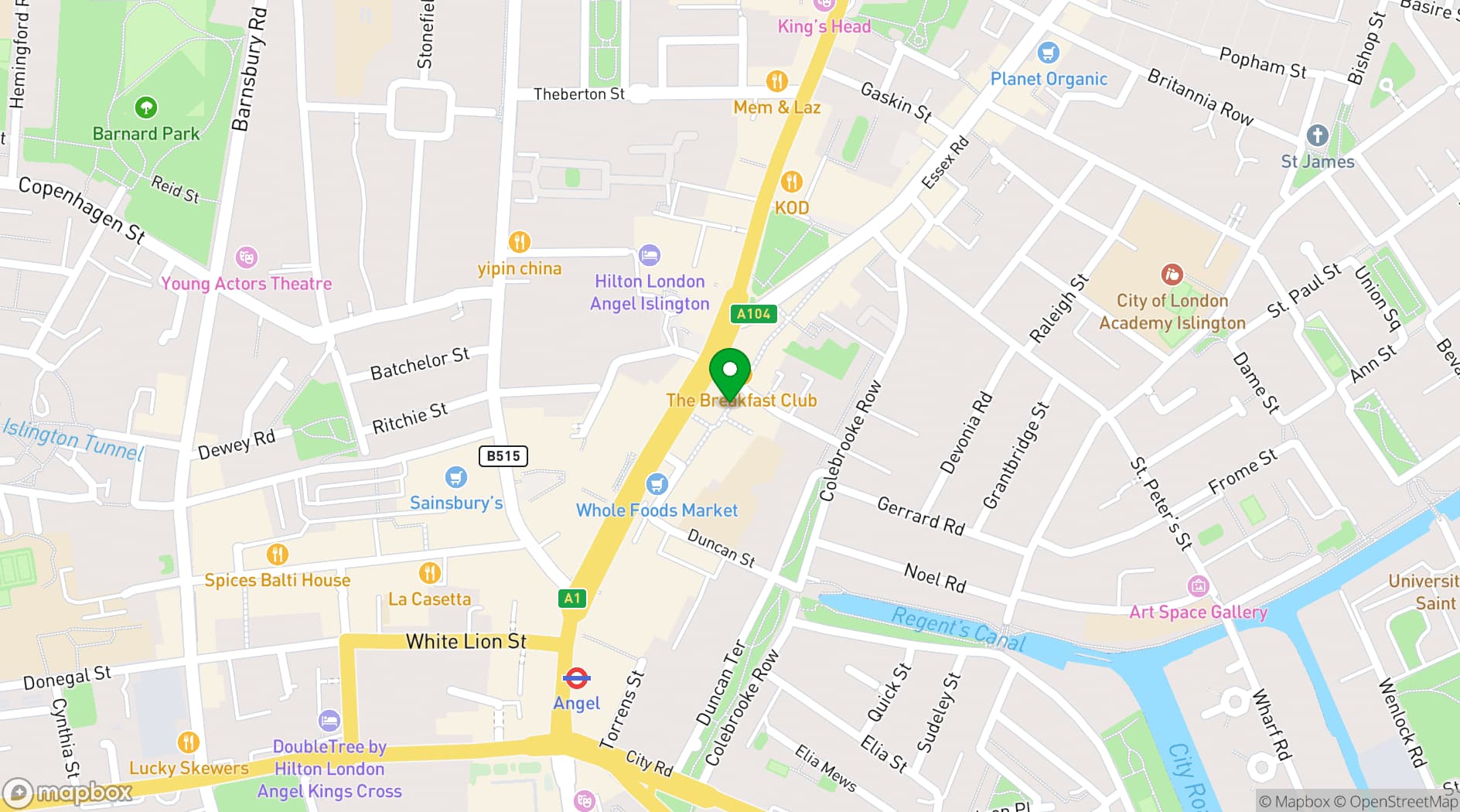 Map showing Egro'London