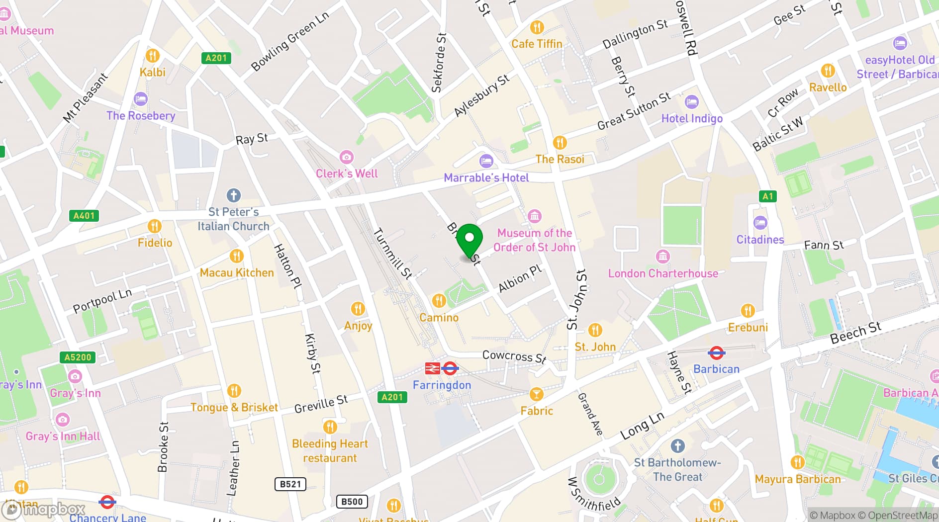Map showing 26 Britton Street