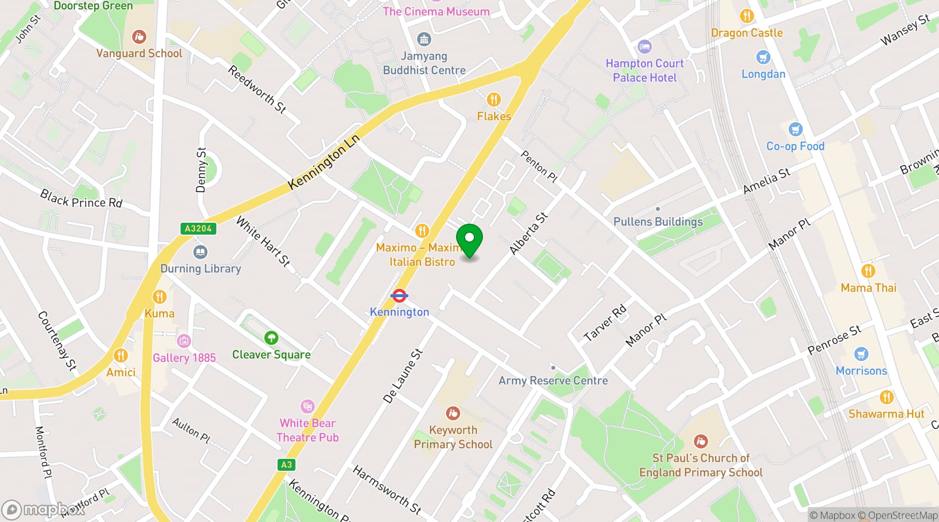 Map showing TMCEC Evangelical Church