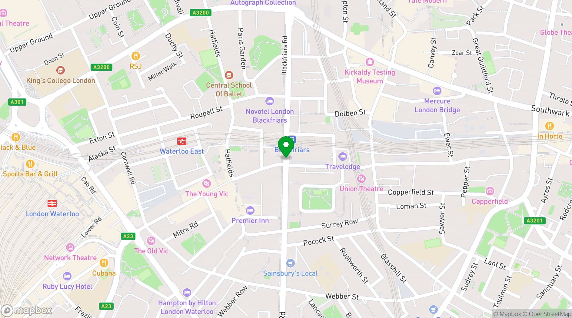 Map showing  The Crown London