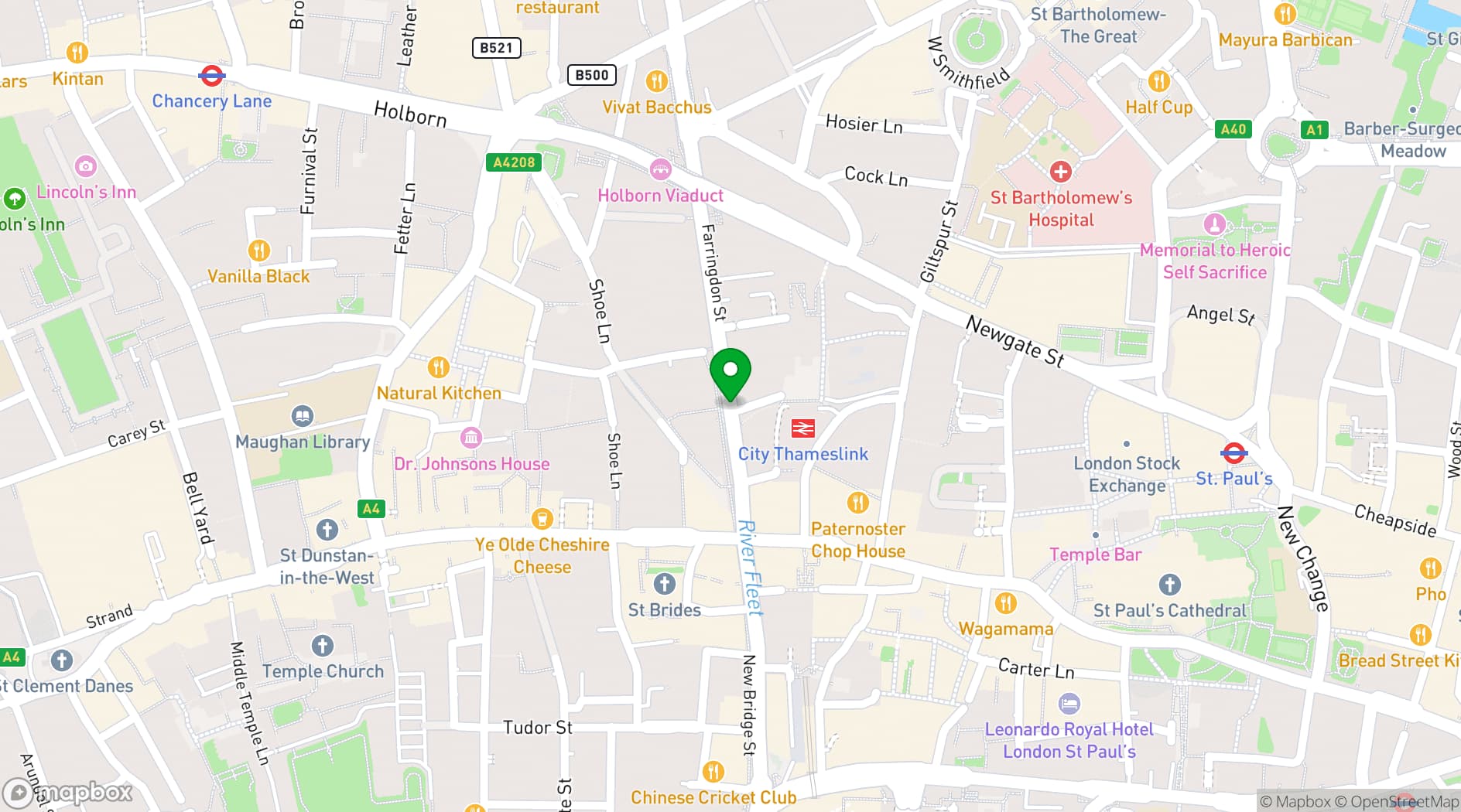 Map showing The White Haus