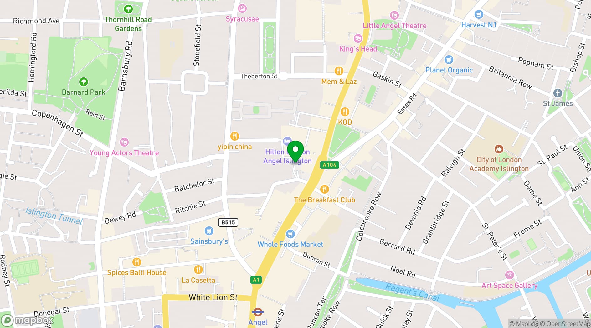 Map showing The Skinny Kitchen 