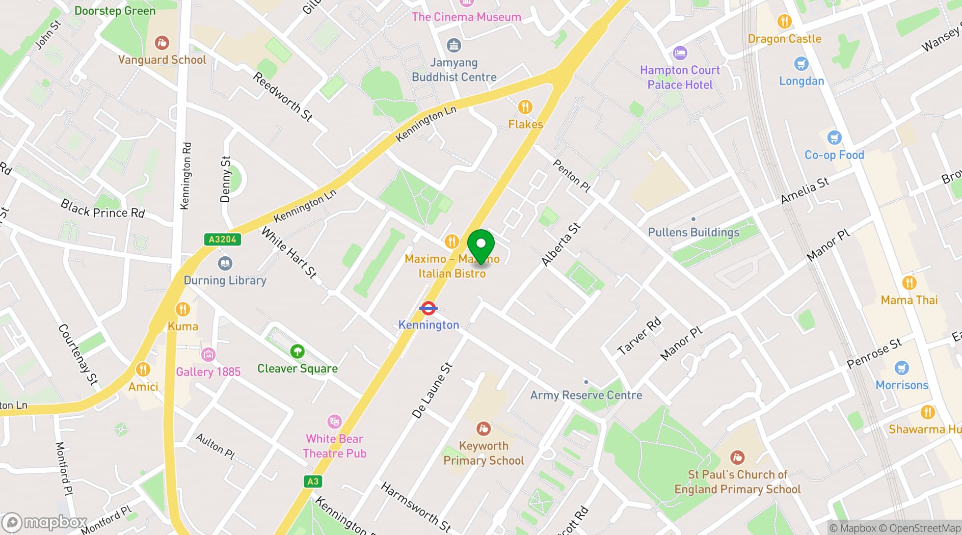 Map showing Historical Association