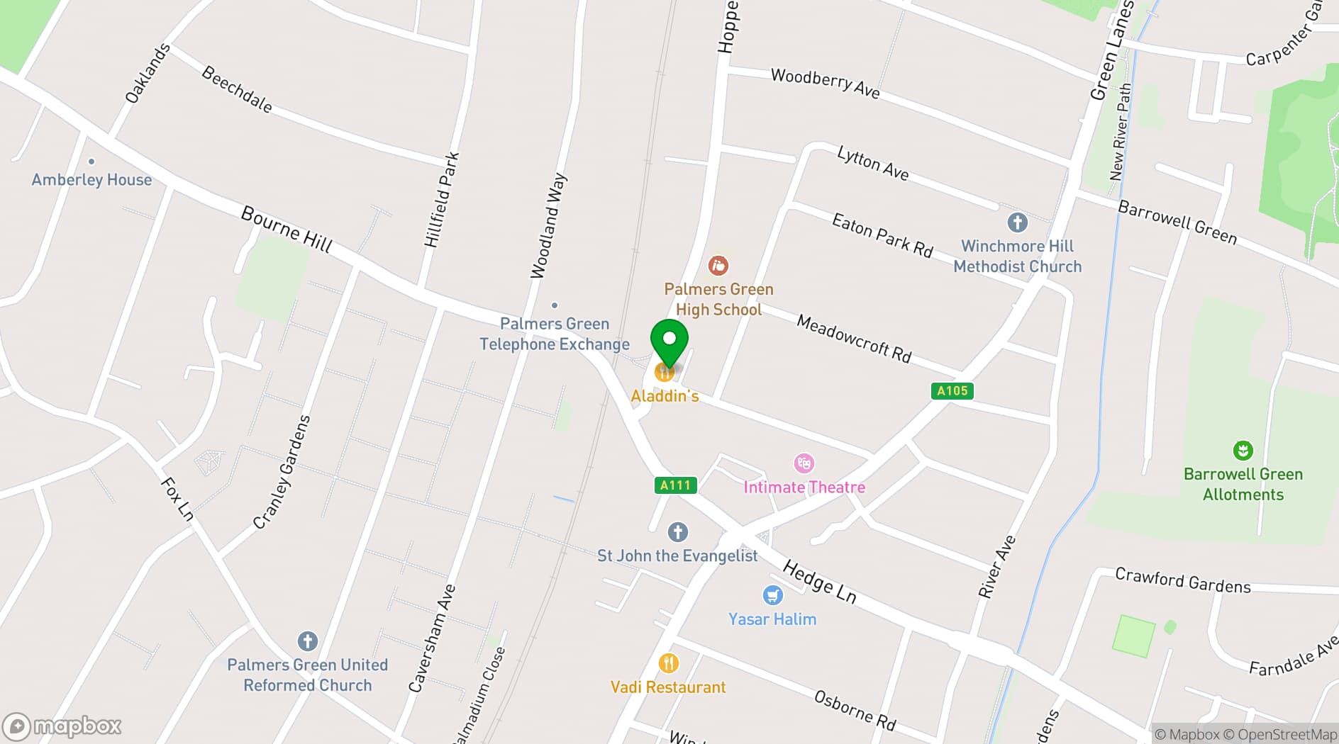 Map showing Kofi Cafe