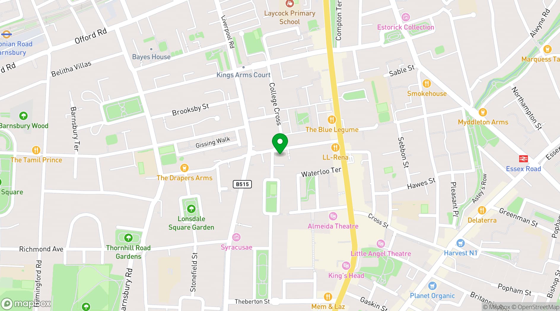 Map showing The Make Lounge