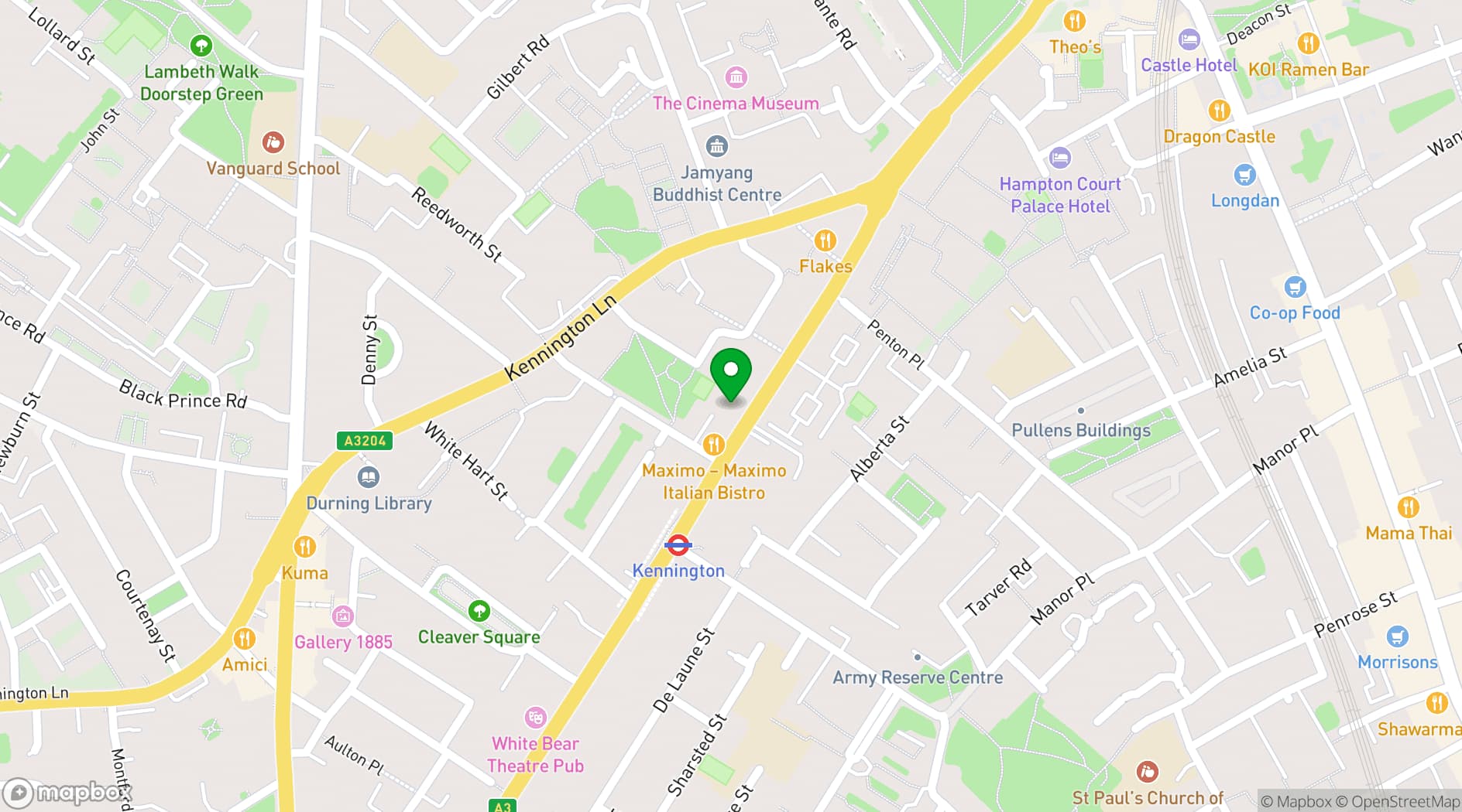 Map showing The Old Red Lion 