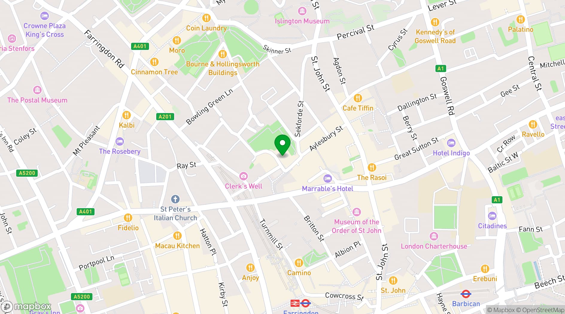 Map showing The Crown Tavern