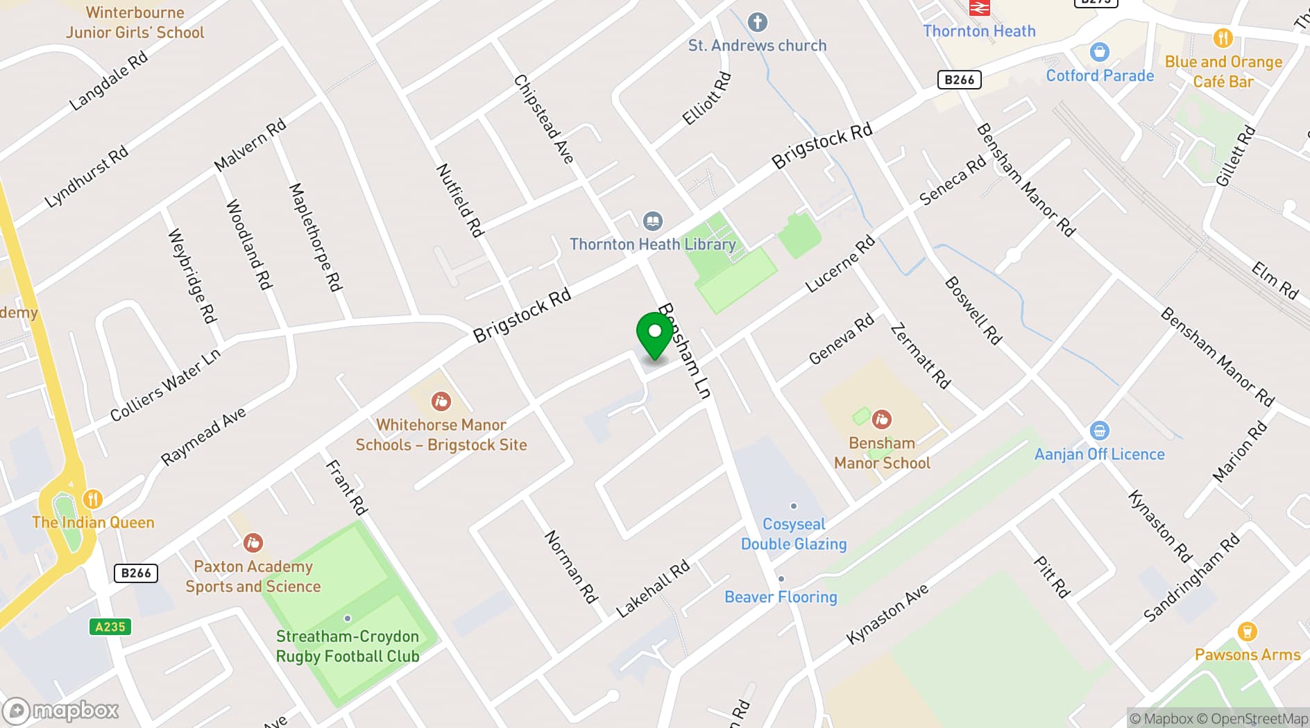 Map showing Haslemere Hall
