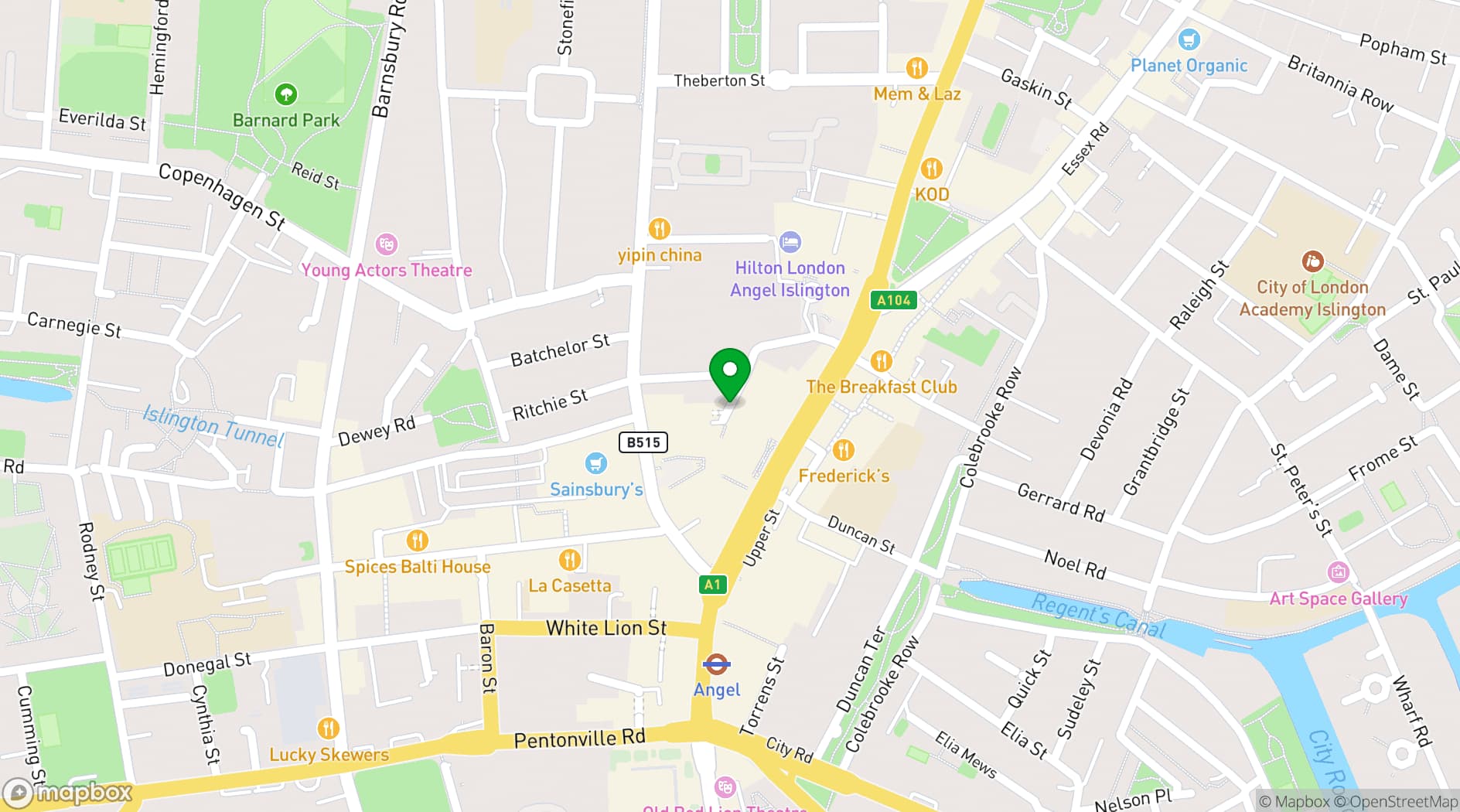 Map showing Northwood Sports Pub