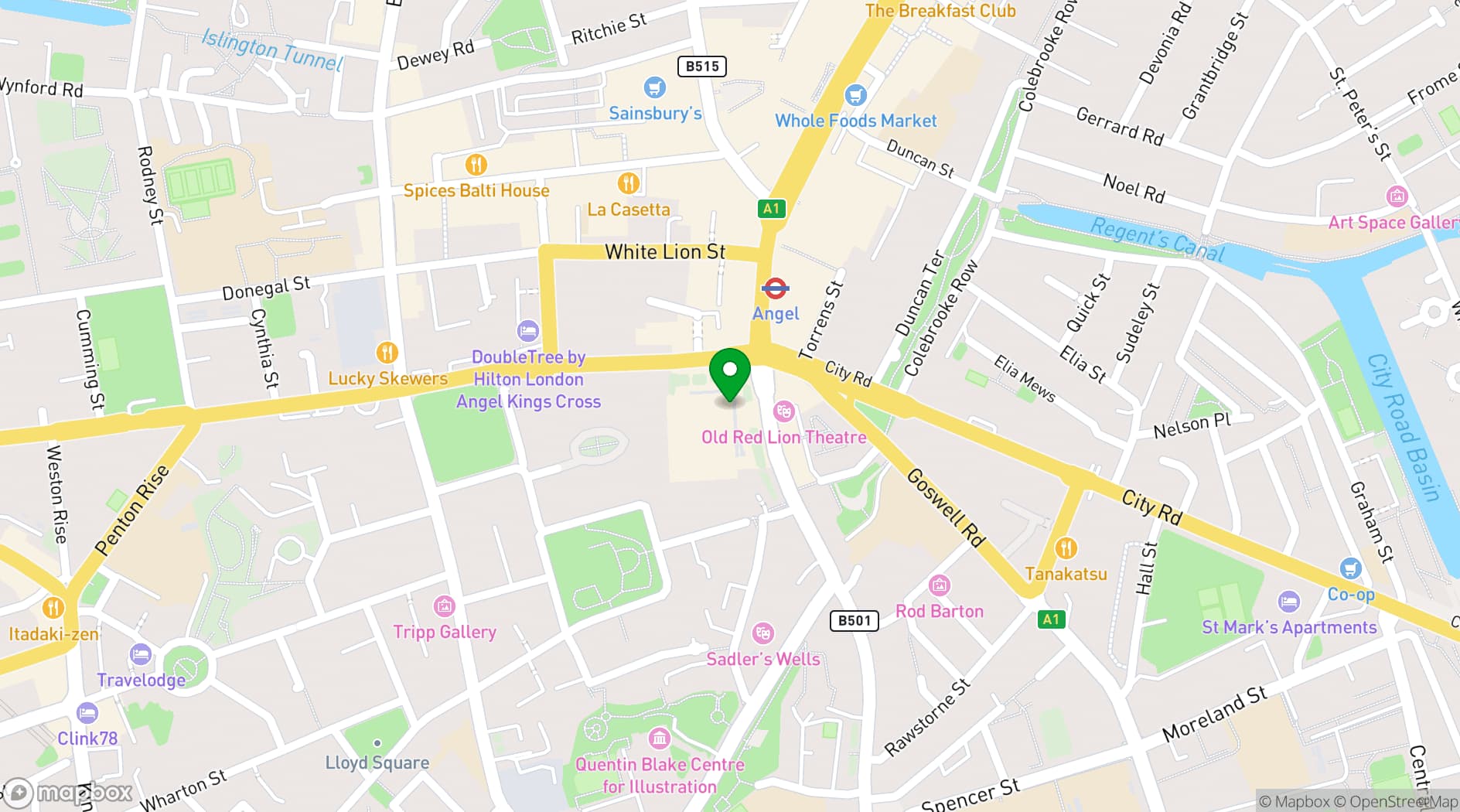 Map showing The 411